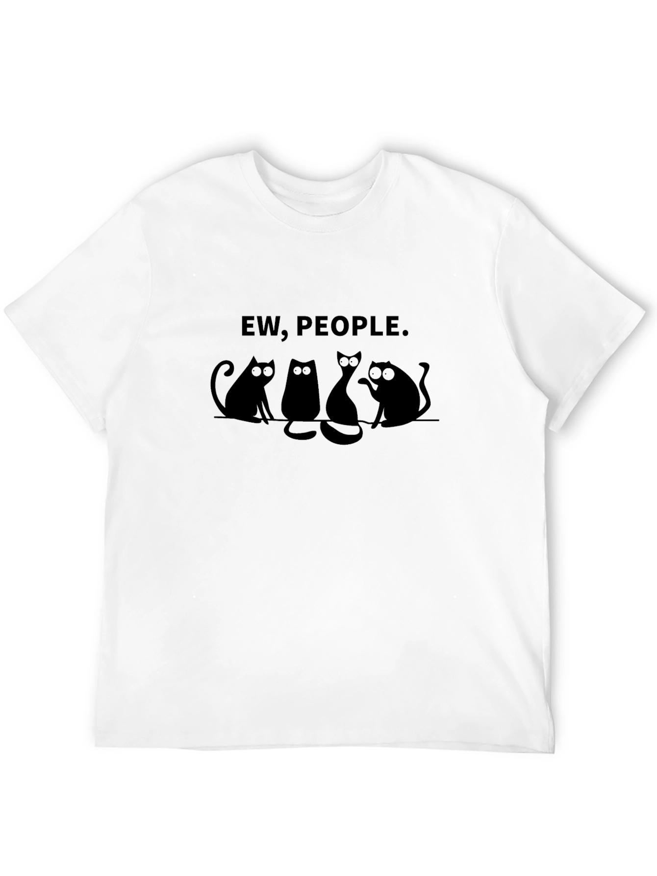 Ew People Black Cat T-Shirt