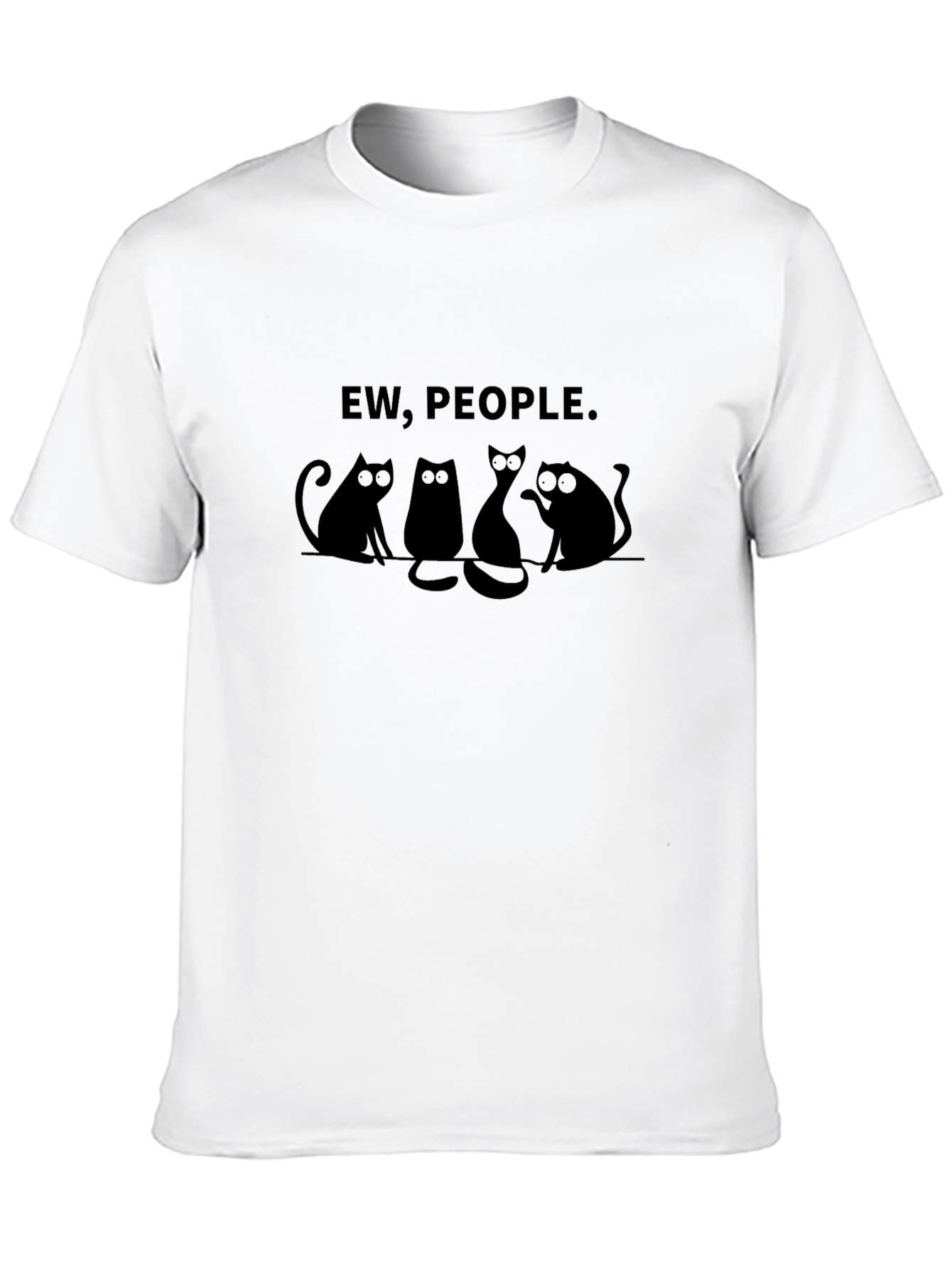 Ew People Black Cat T-Shirt