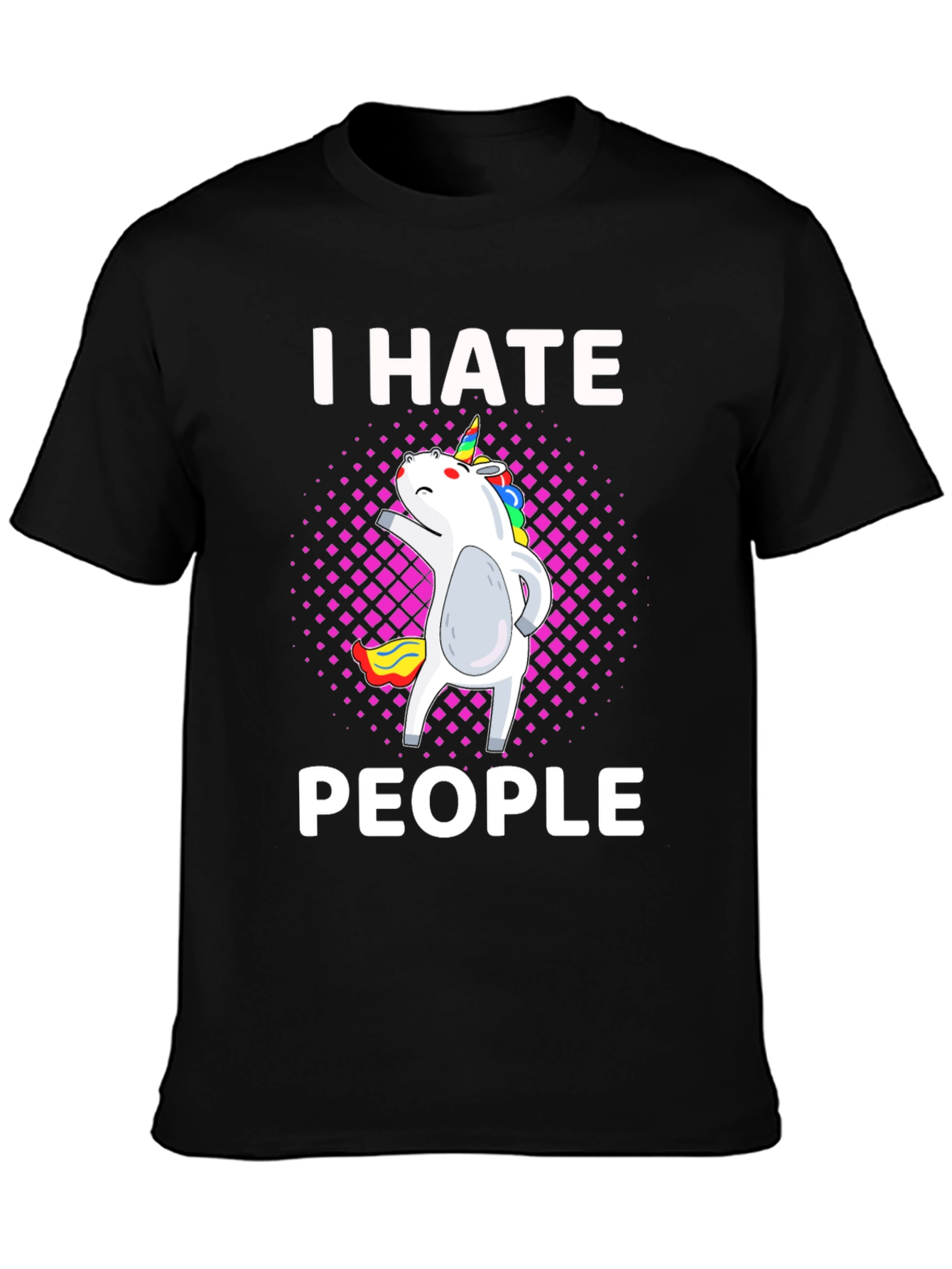 I Hate People Unicorn Graphic T-Shirt