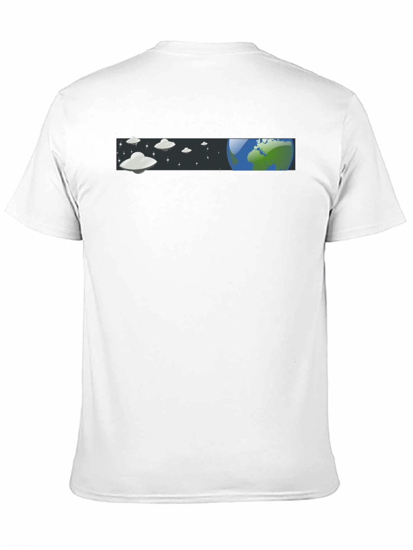 UFO Earth Graphic T-Shirt - Black Casual Tee