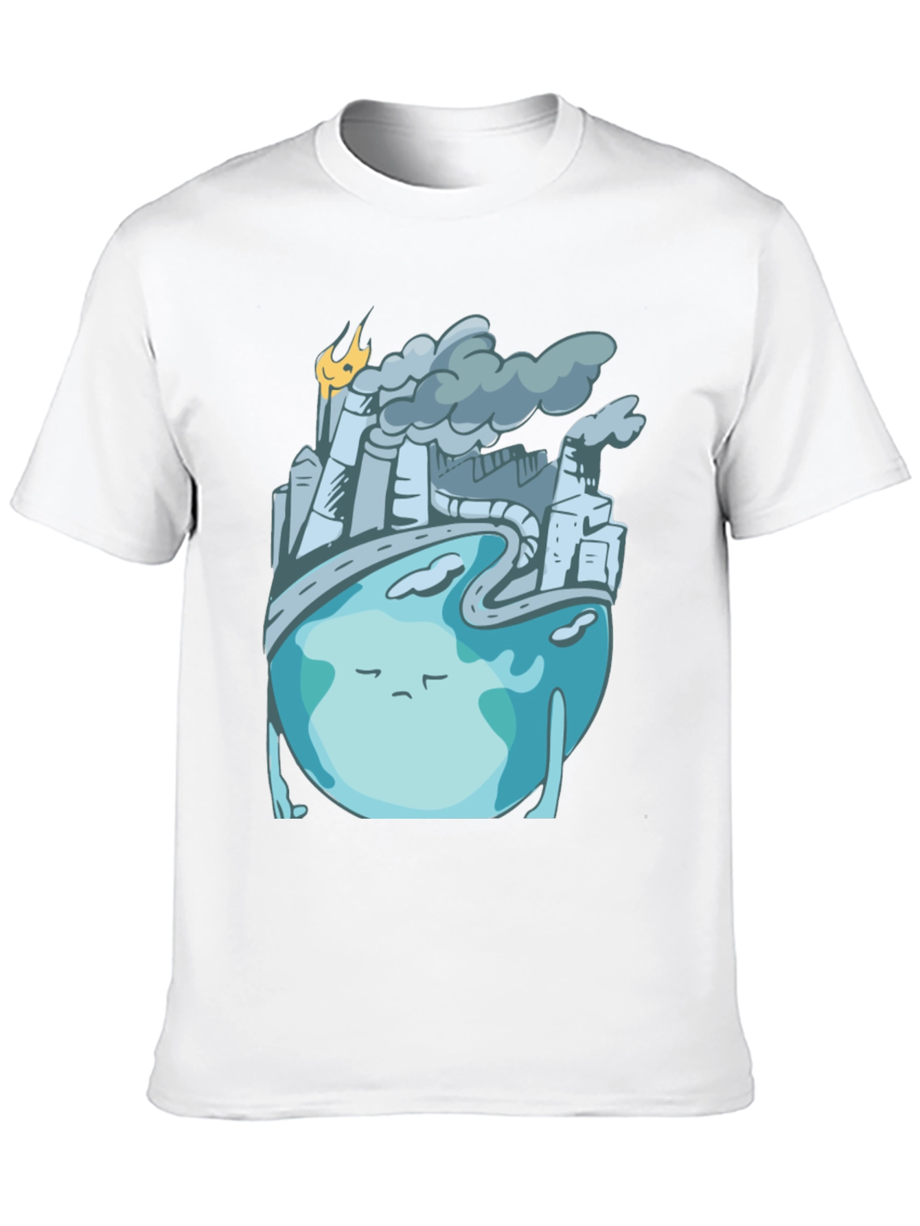 Sad Earth Pollution T-Shirt