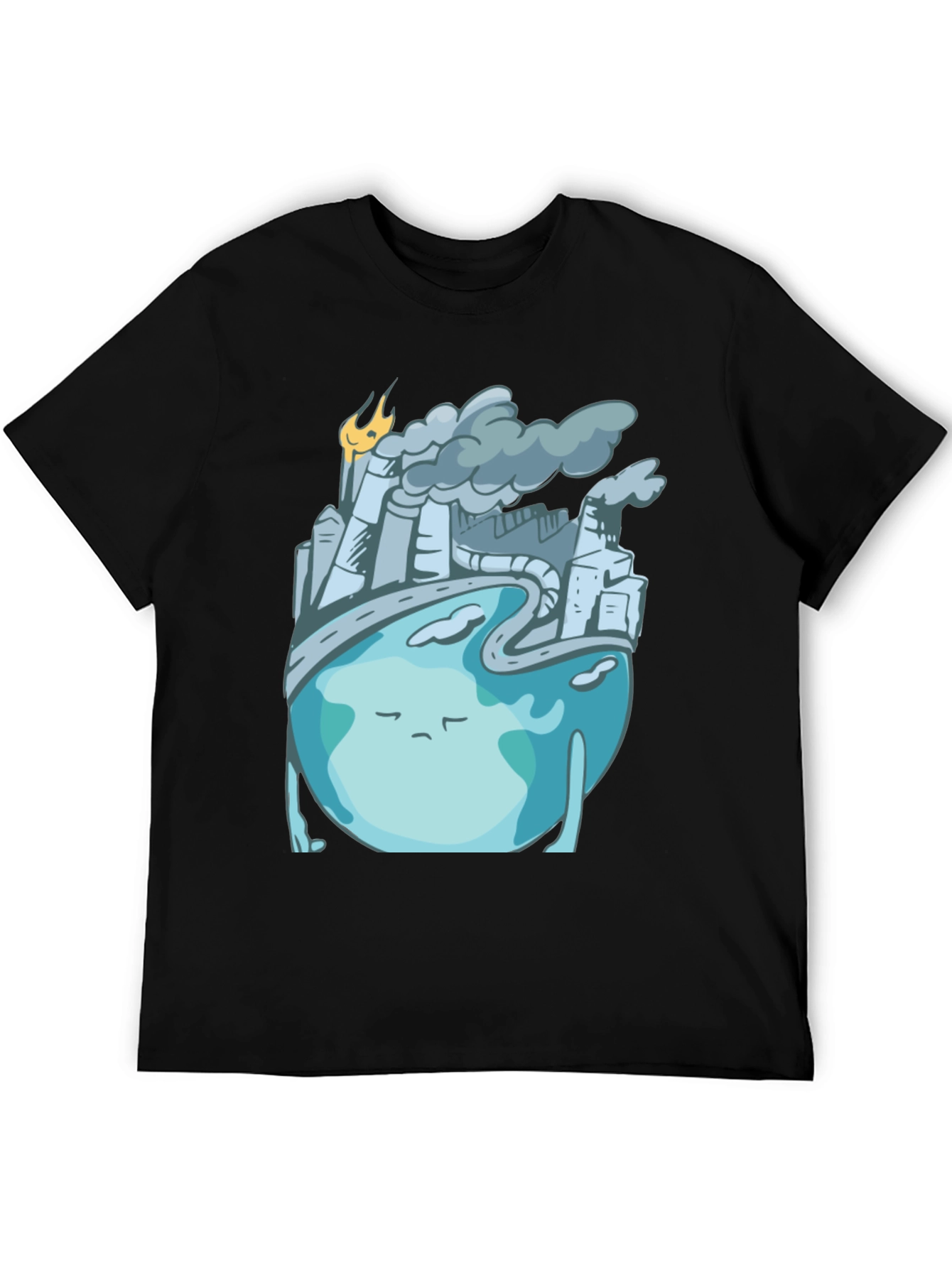 Sad Earth Pollution T-Shirt