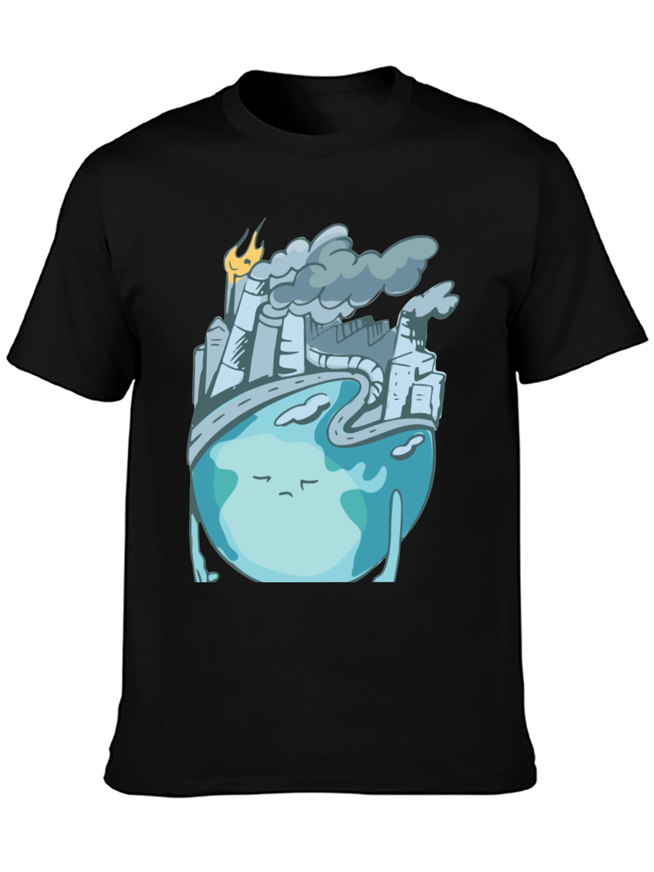 Sad Earth Pollution T-Shirt