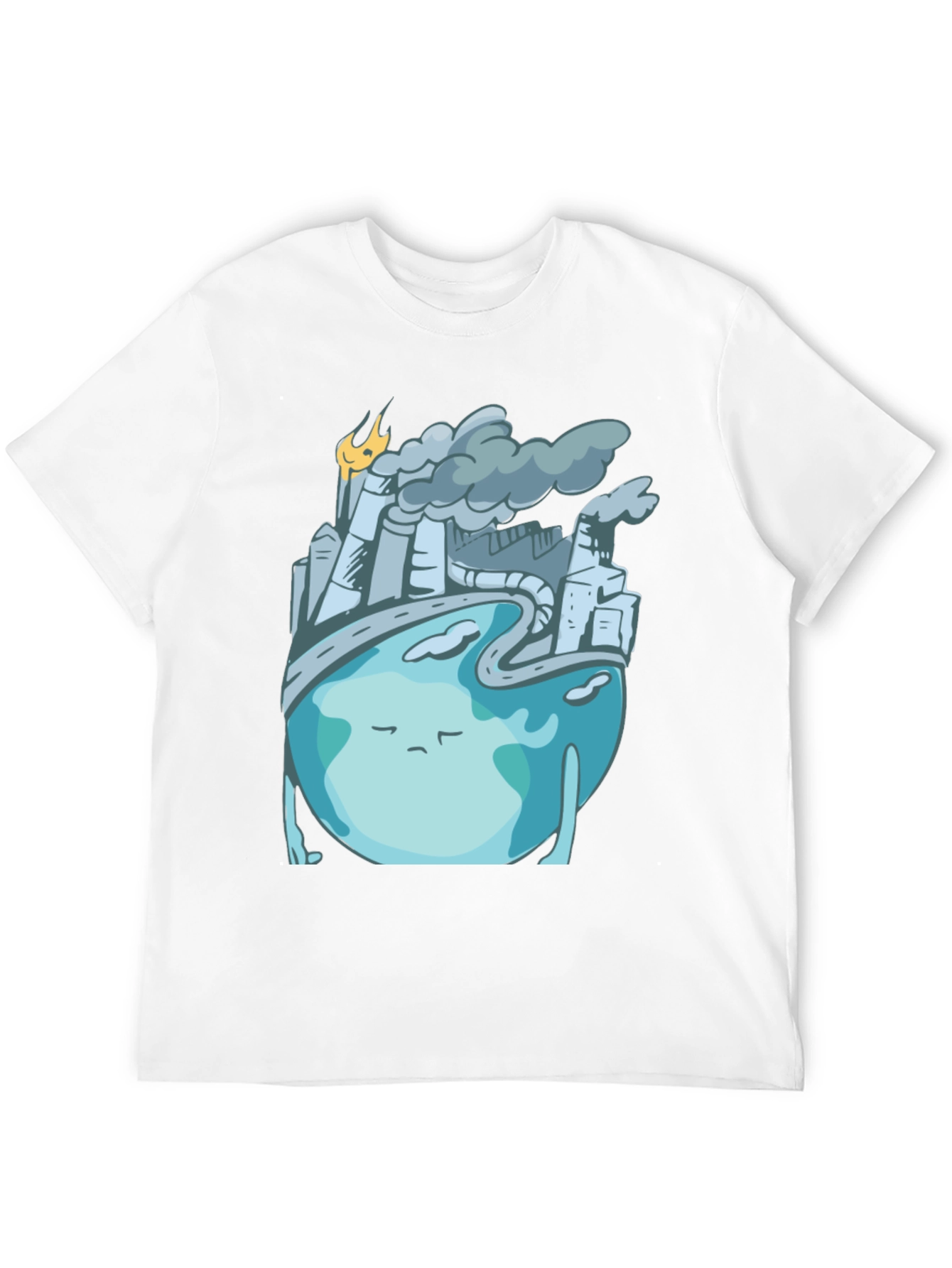 Sad Earth Pollution T-Shirt