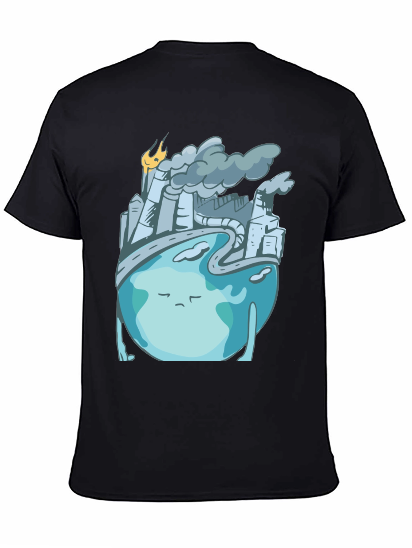 Sad Earth Pollution T-Shirt