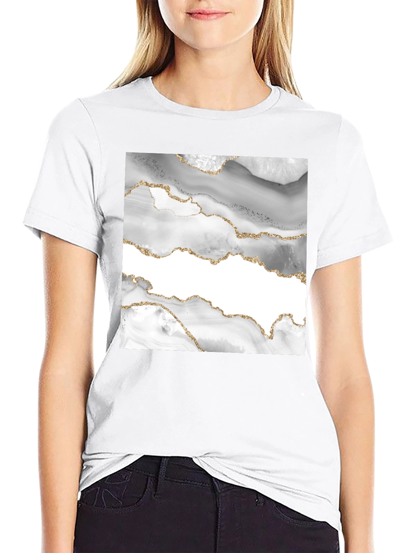 Agate Geode Graphic T-Shirt - Stylish Everyday Wear