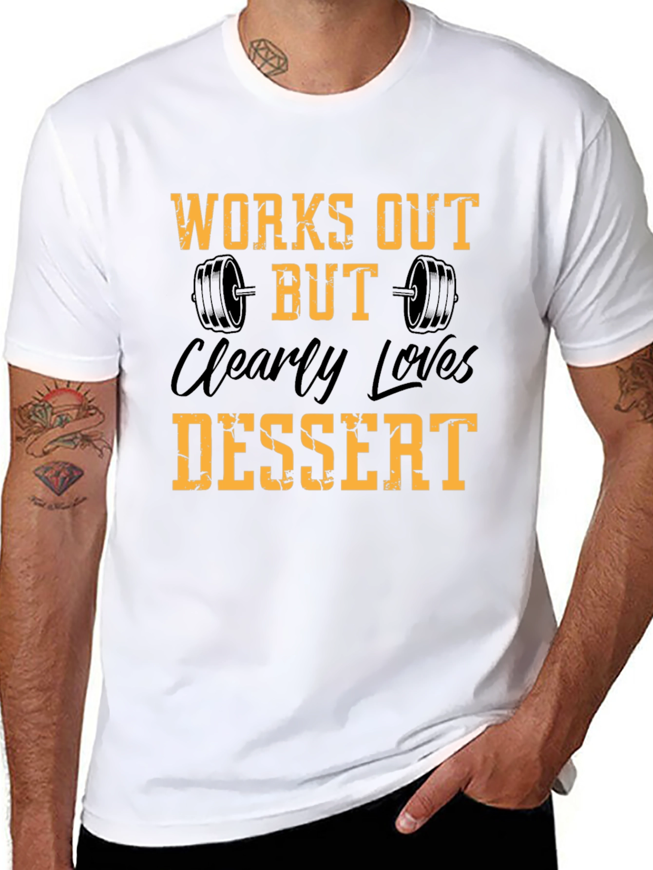 Works Out Loves Dessert Graphic Tee