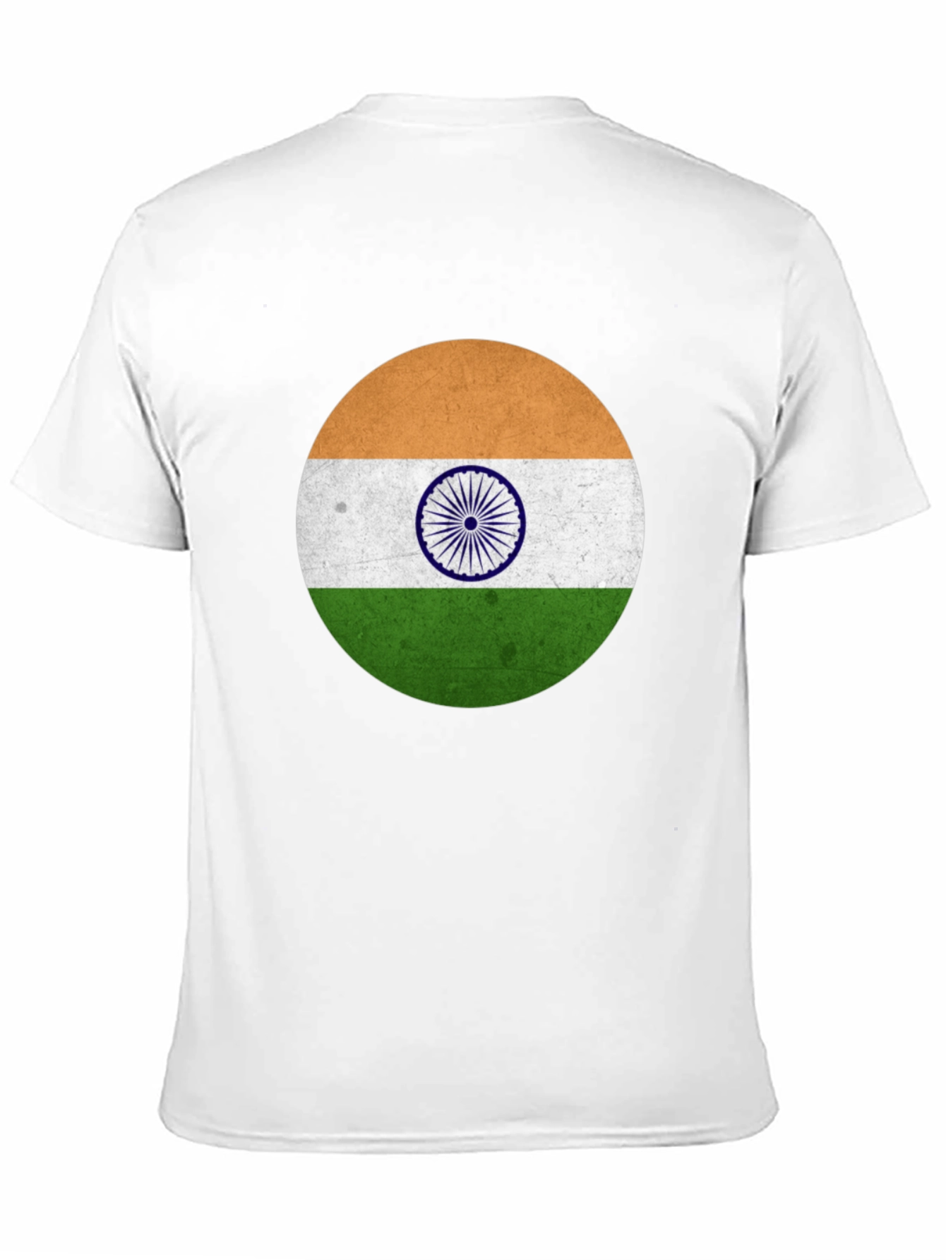 India Flag Graphic T-Shirt - Black Cotton Blend