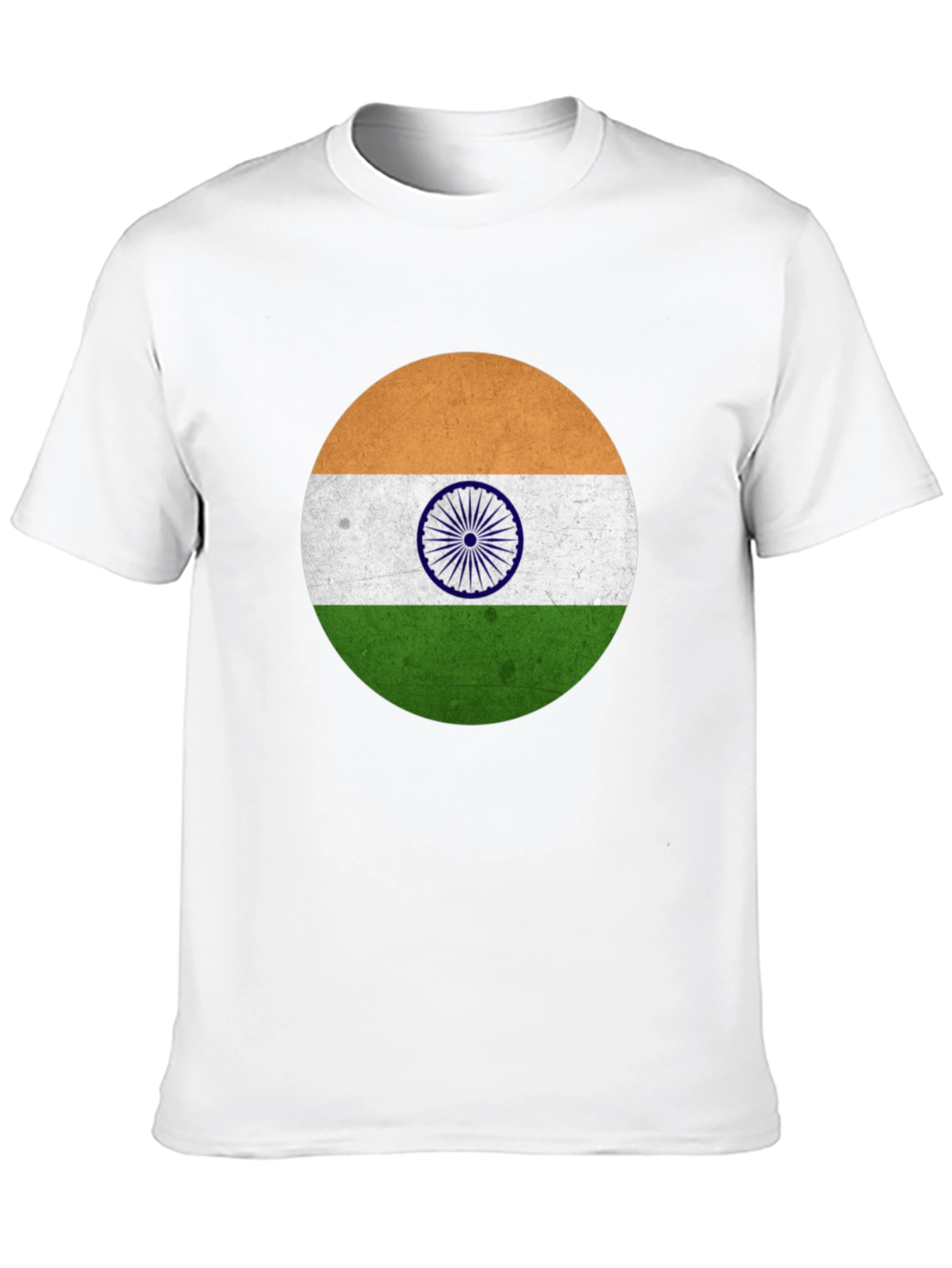 India Flag Graphic T-Shirt - Black Cotton Blend