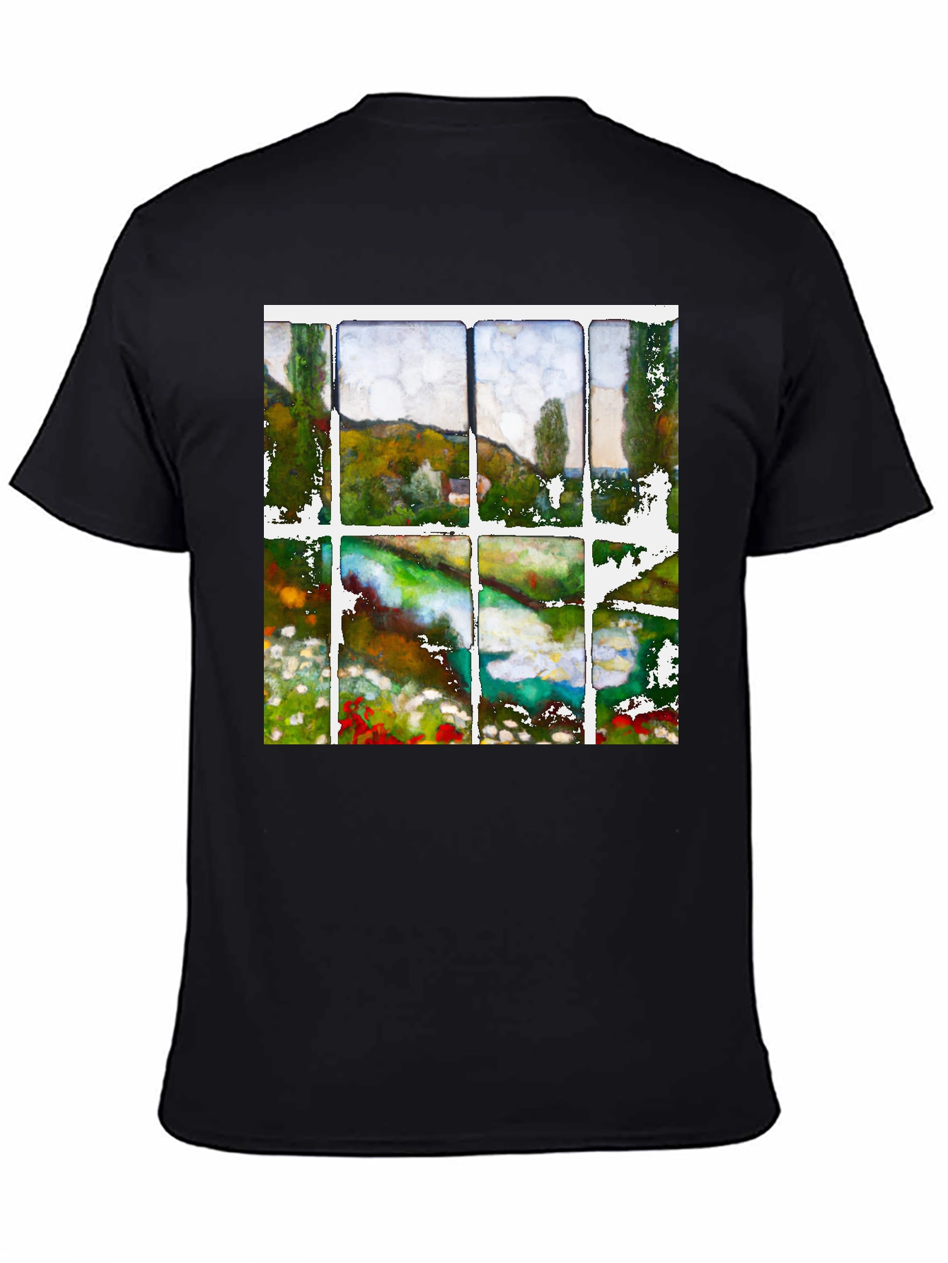 Impressionist Landscape T-Shirt - Window View