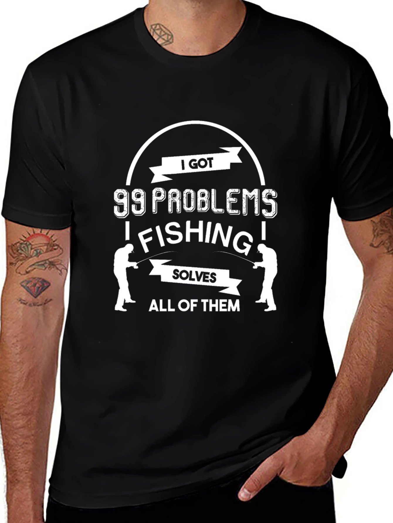 99 Problems Fishing T-Shirt - Funny Angler Tee