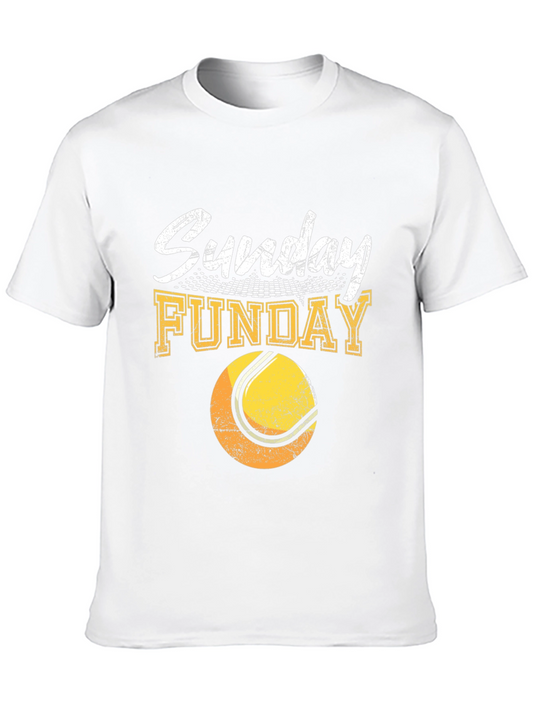 Sunday Funday Tennis Graphic T-Shirt