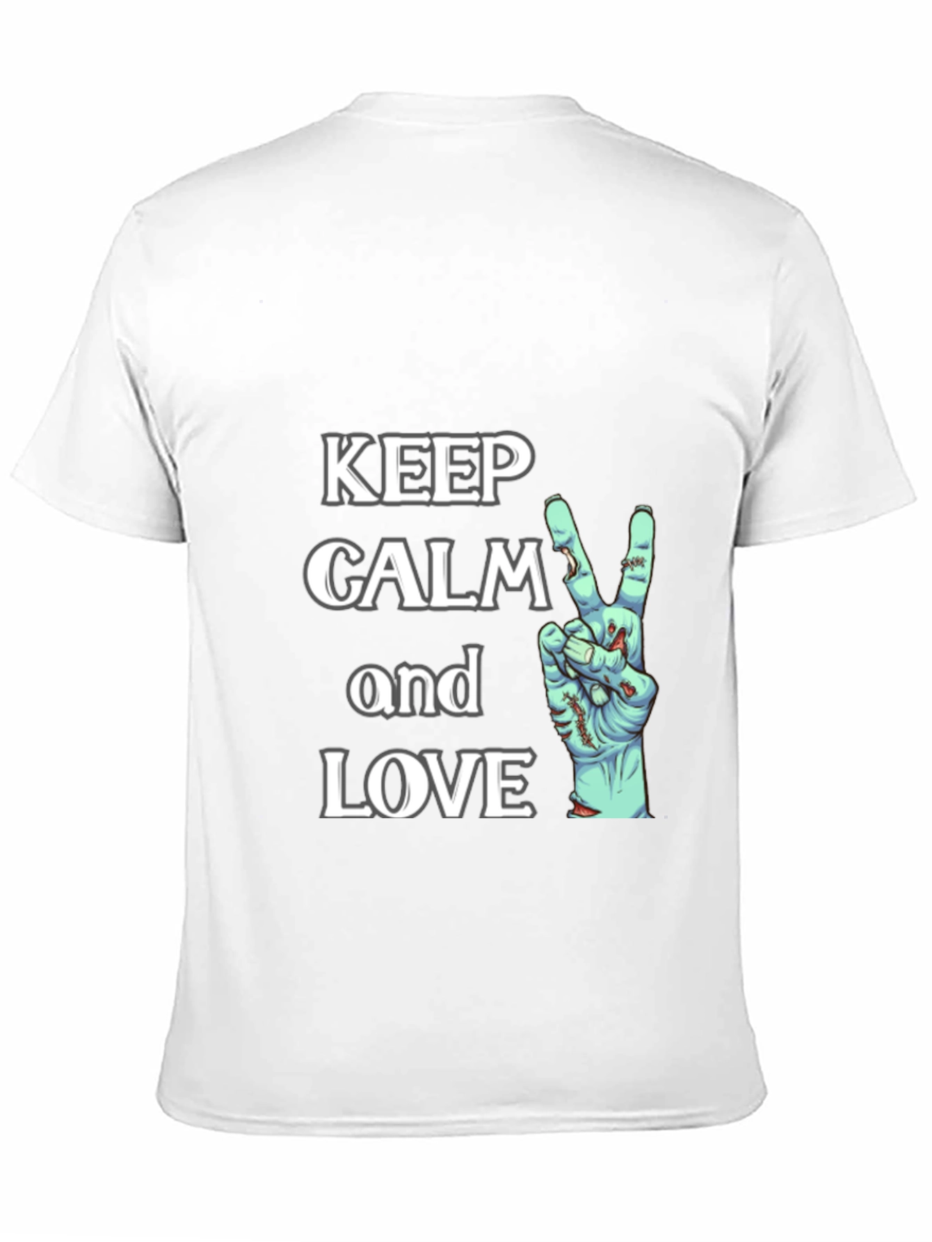 Keep Calm Zombie Love Black Graphic Tee
