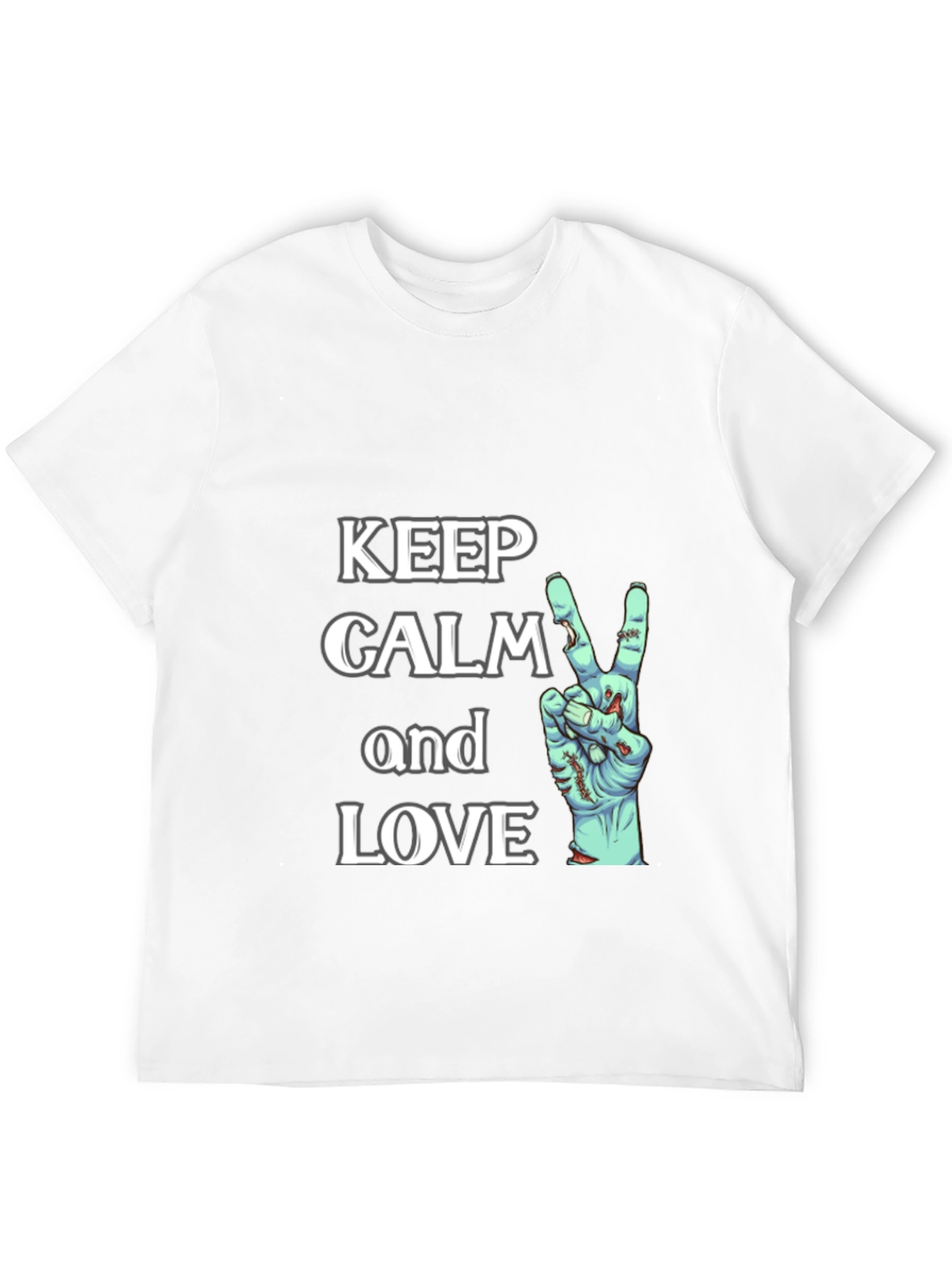 Keep Calm Zombie Love Black Graphic Tee