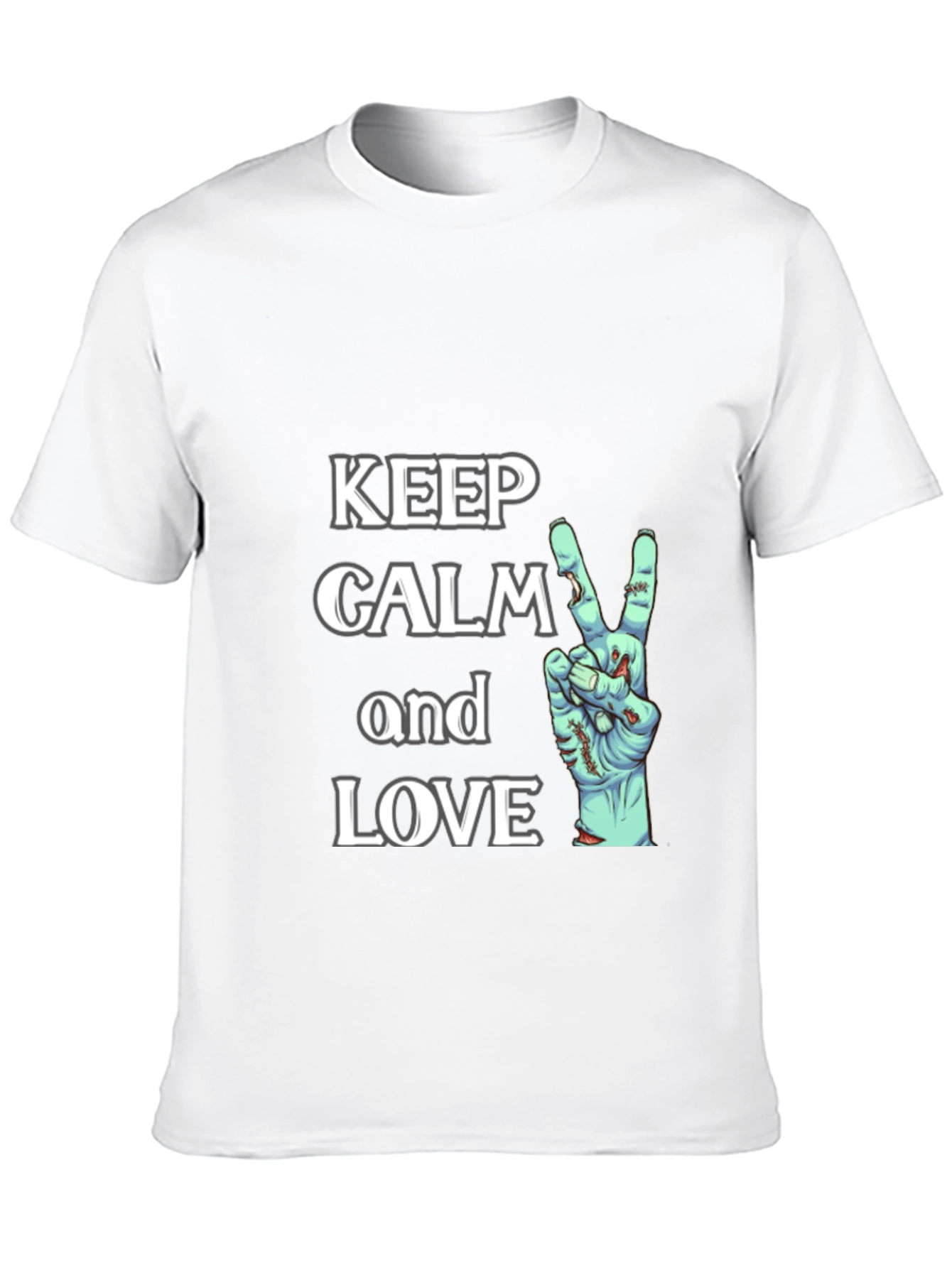 Keep Calm Zombie Love Black Graphic Tee