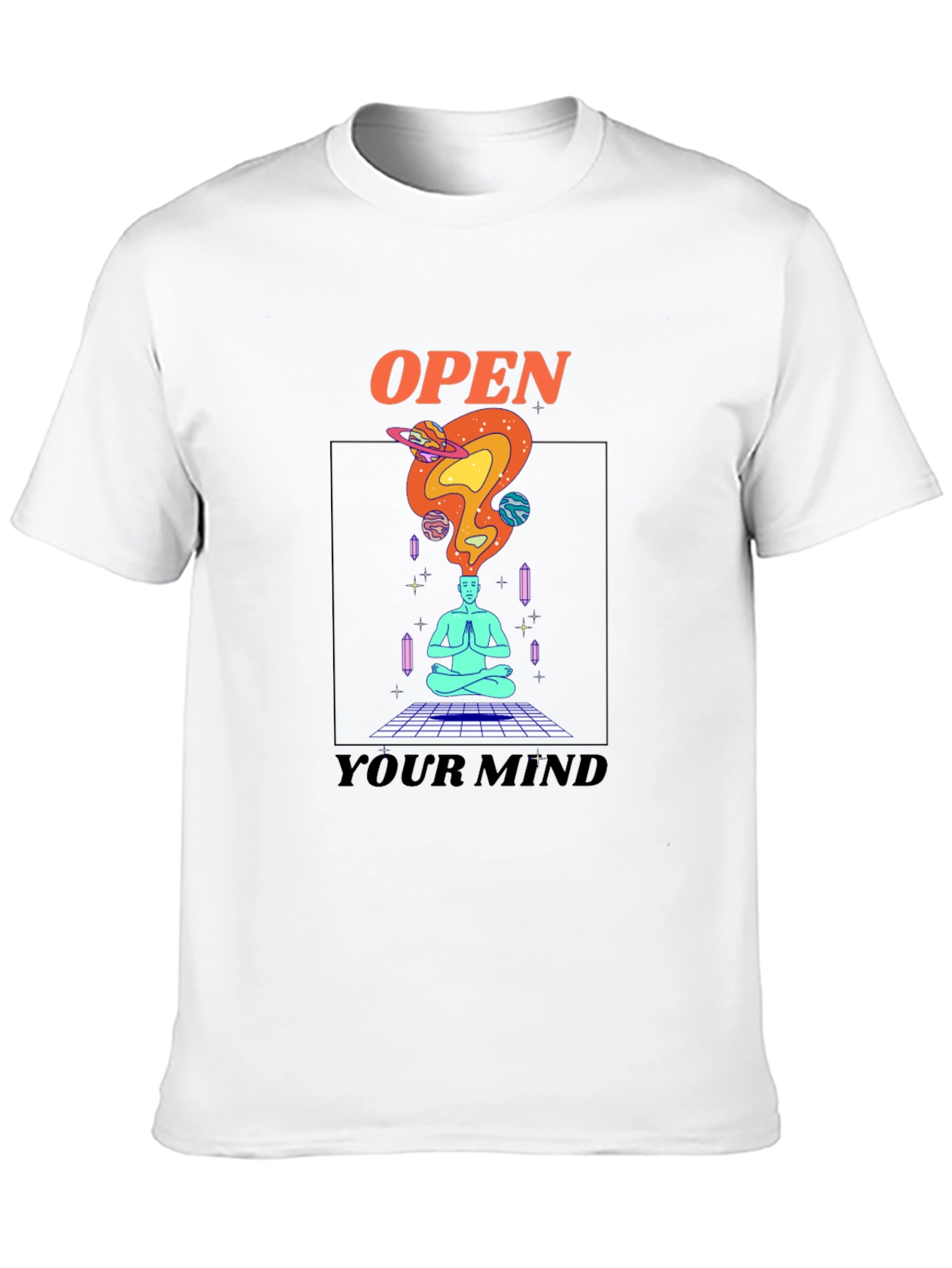 Open Your Mind Graphic T-Shirt - Black Tee