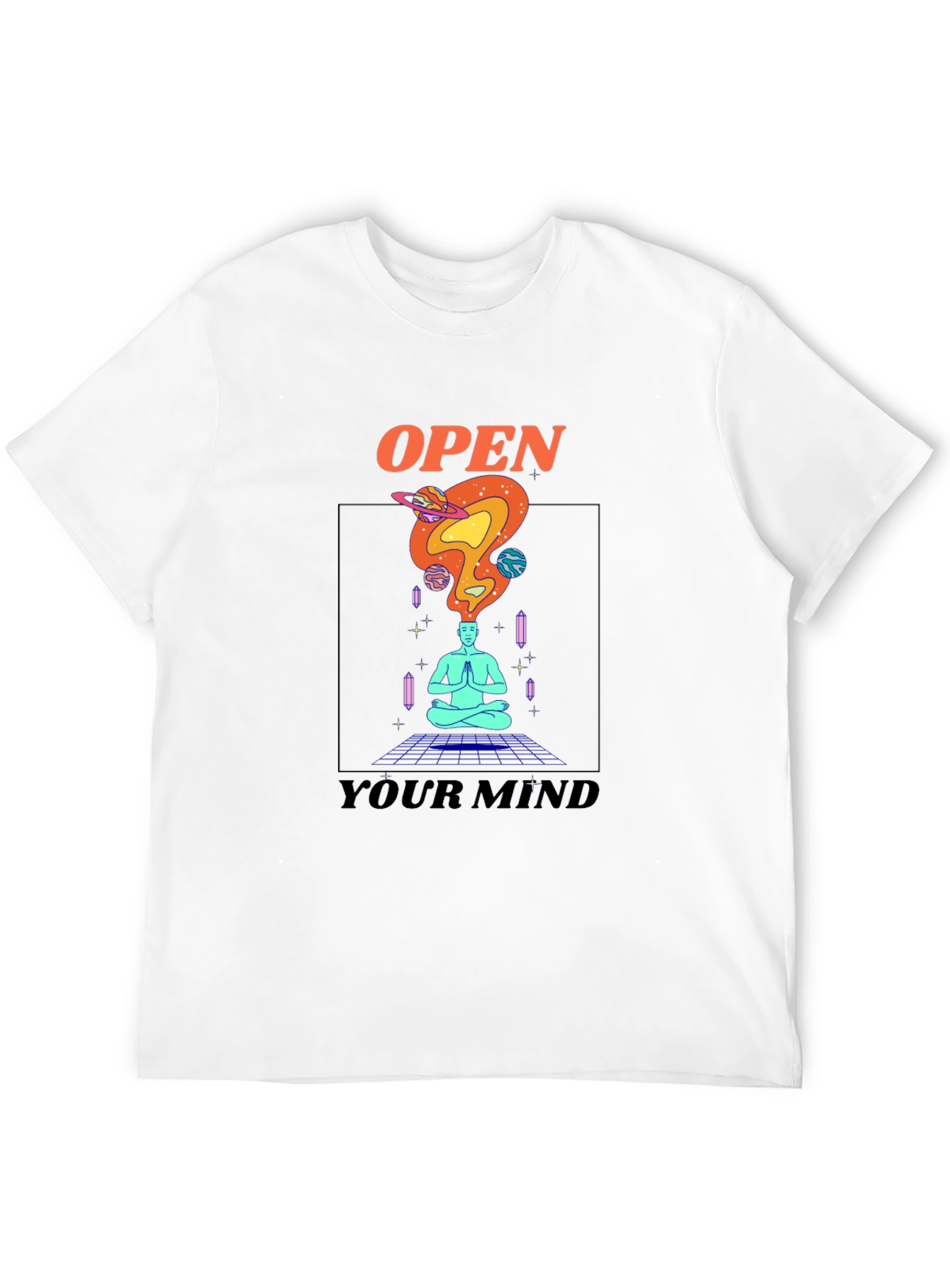 Open Your Mind Graphic T-Shirt - Black Tee