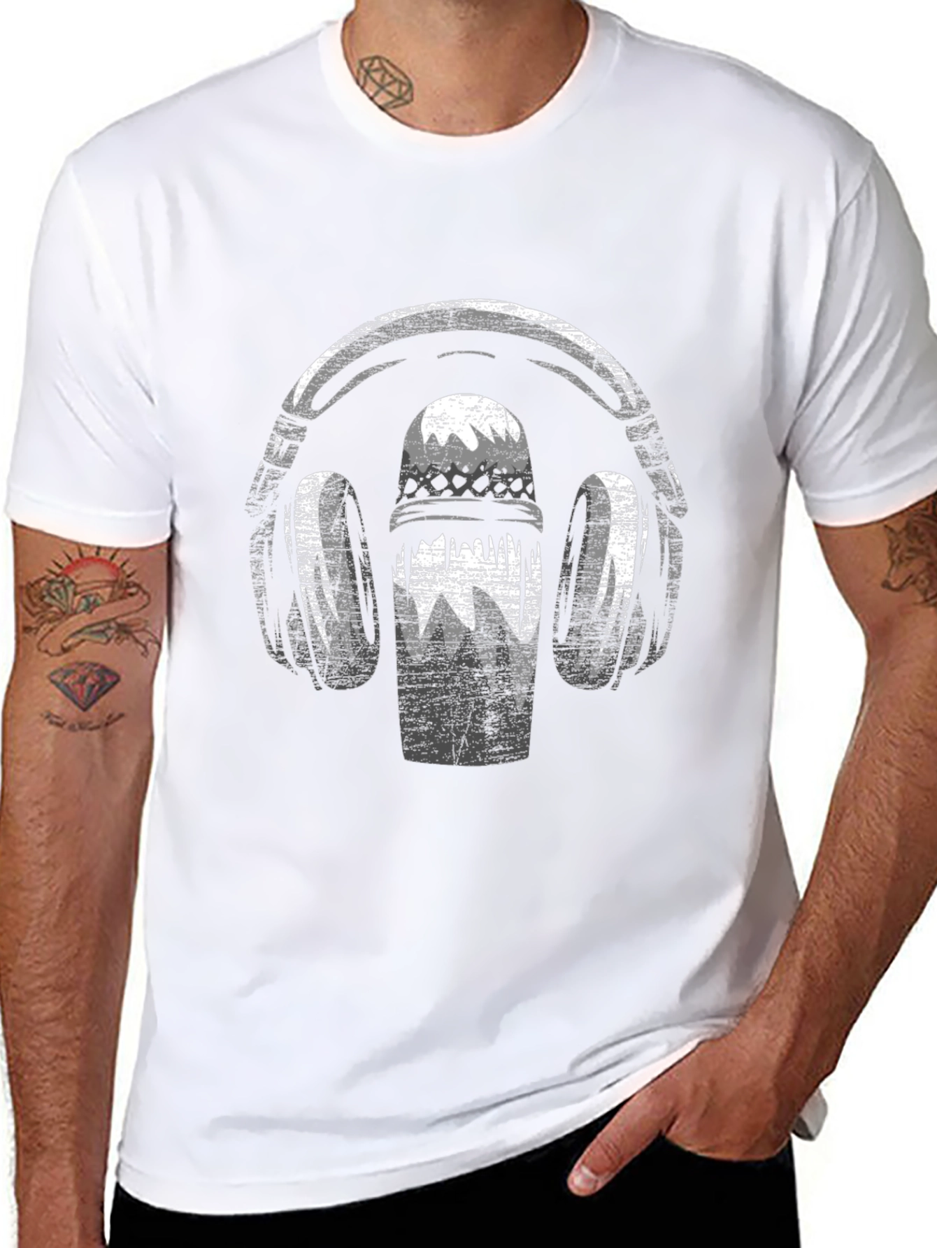 Headphones & Mic Graphic Tee