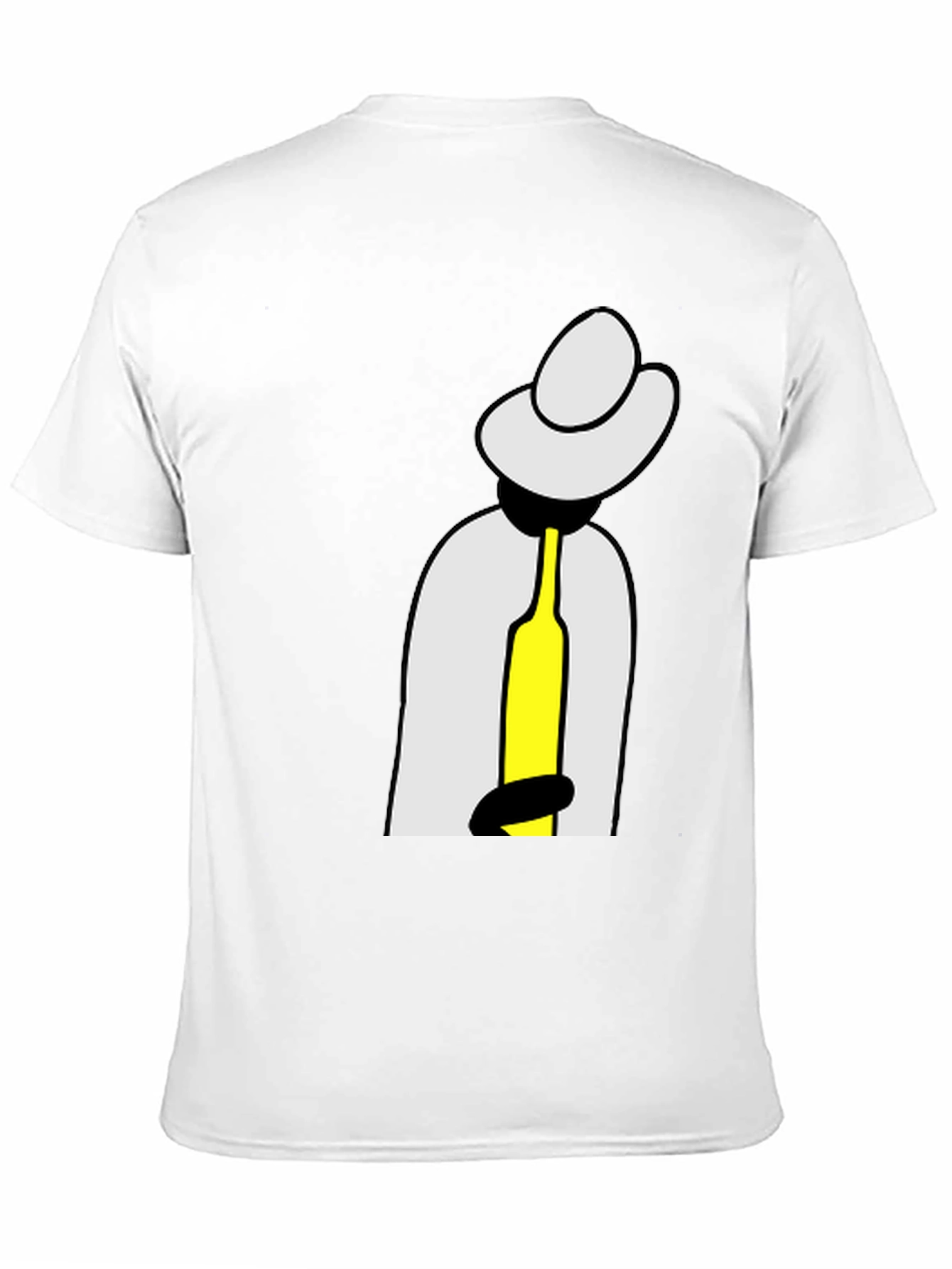 Abstract Man with Bottle Graphic T-Shirt
