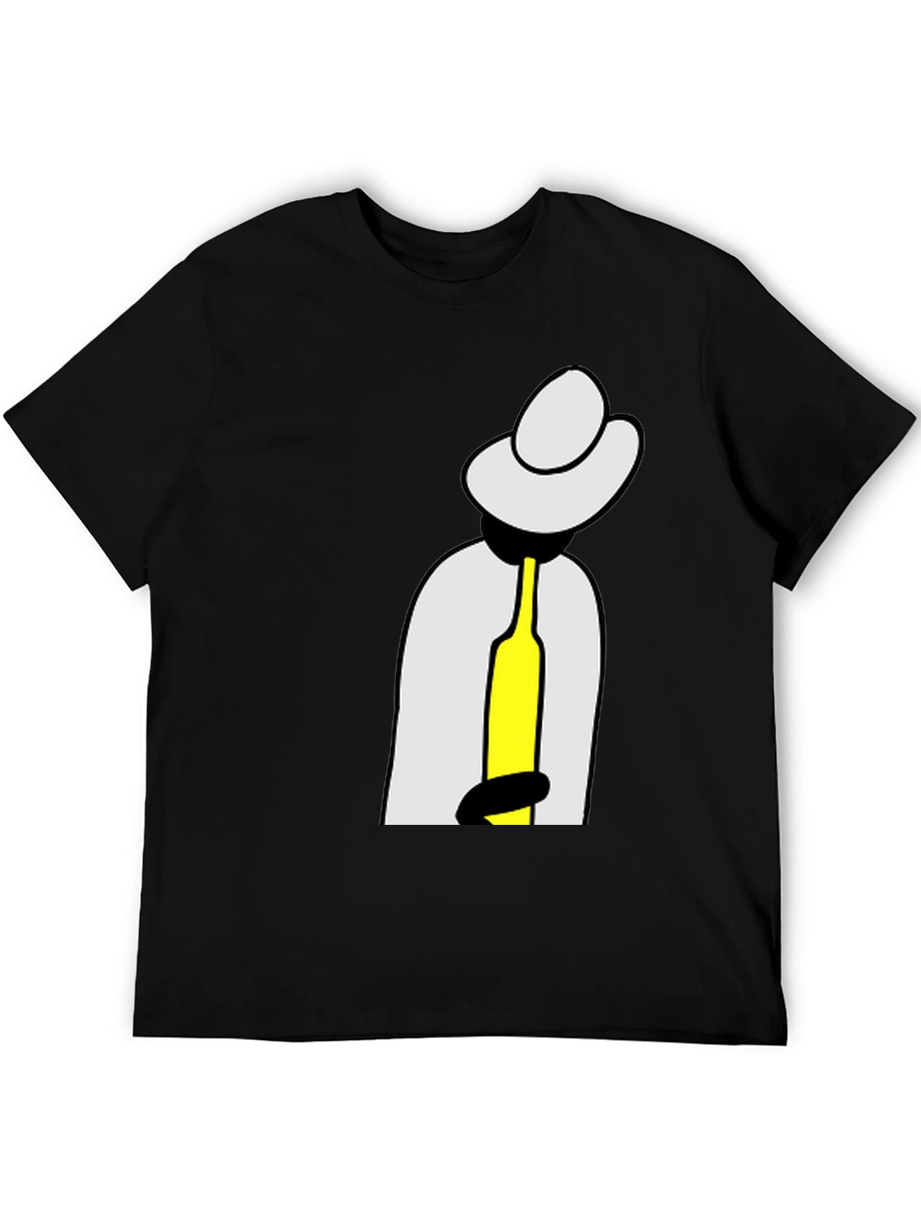 Abstract Man with Bottle Graphic T-Shirt