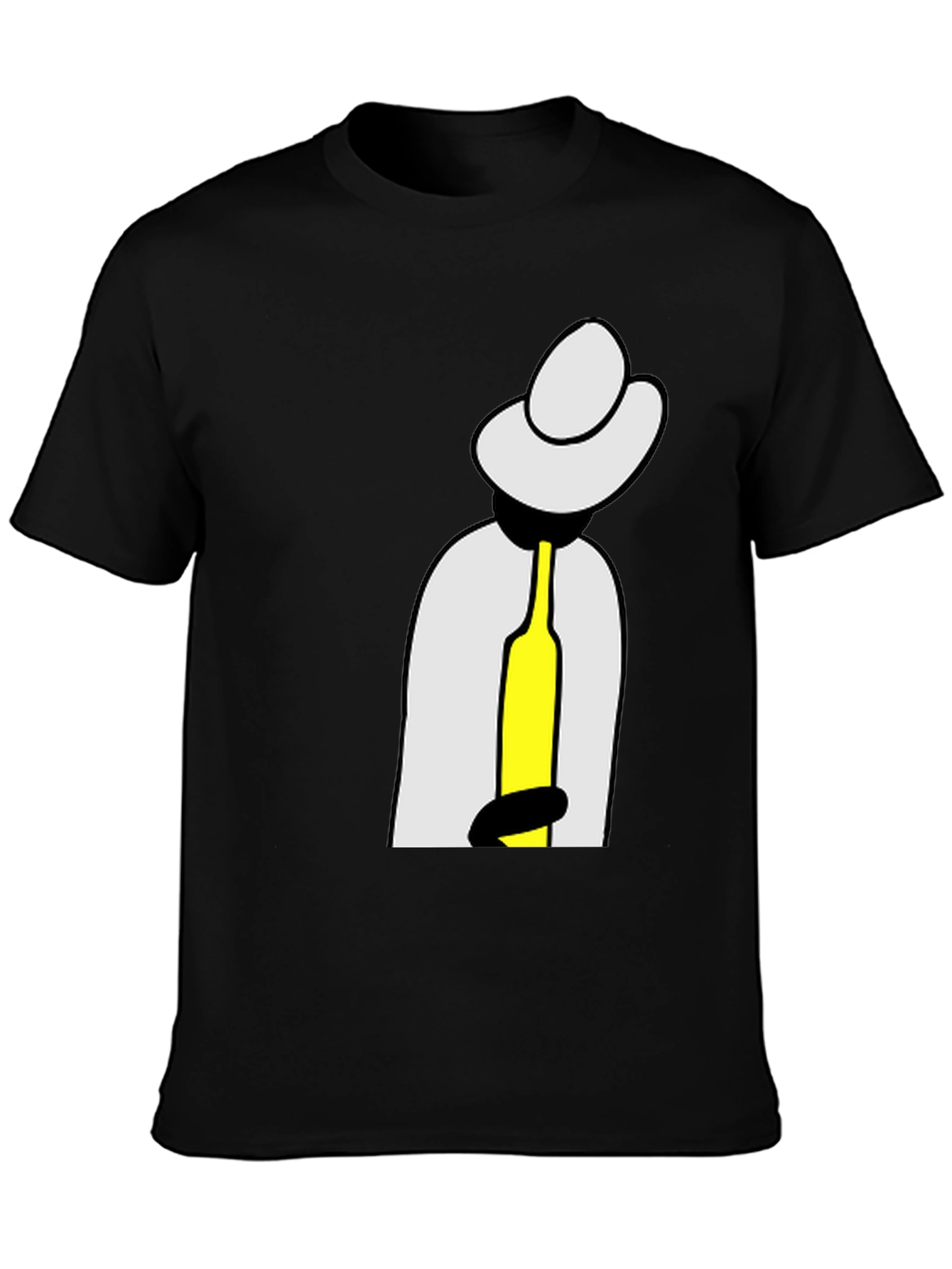 Abstract Man with Bottle Graphic T-Shirt