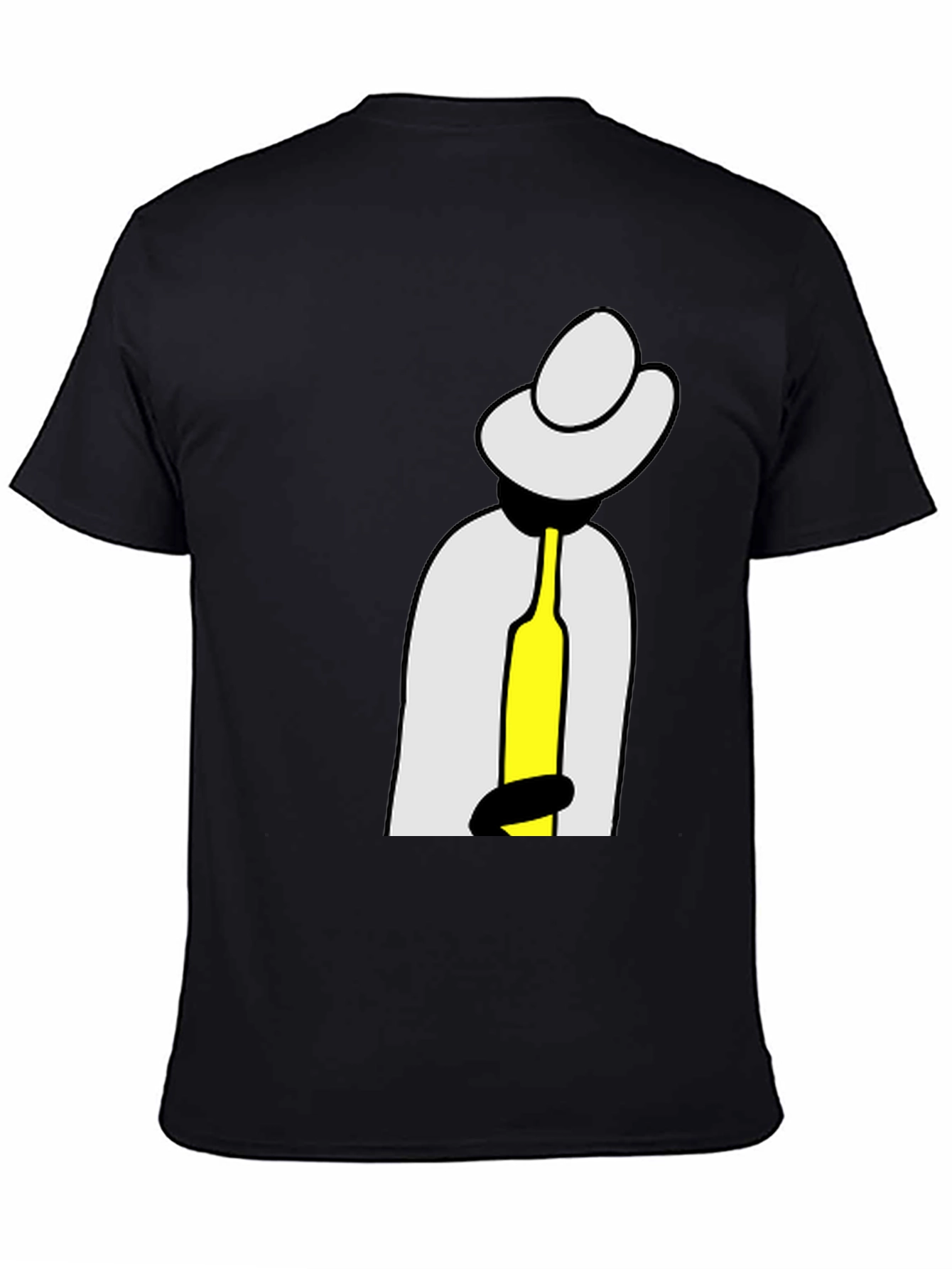 Abstract Man with Bottle Graphic T-Shirt