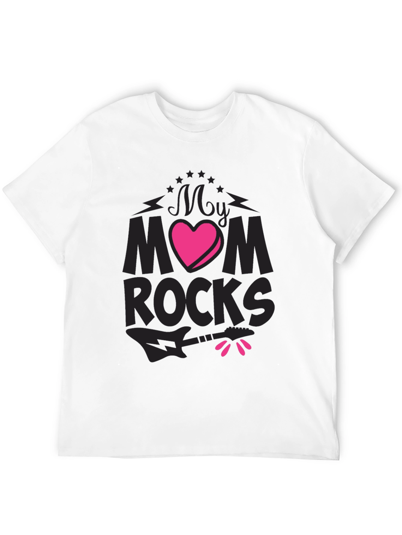 My Mom Rocks Graphic Tee - Black T-Shirt