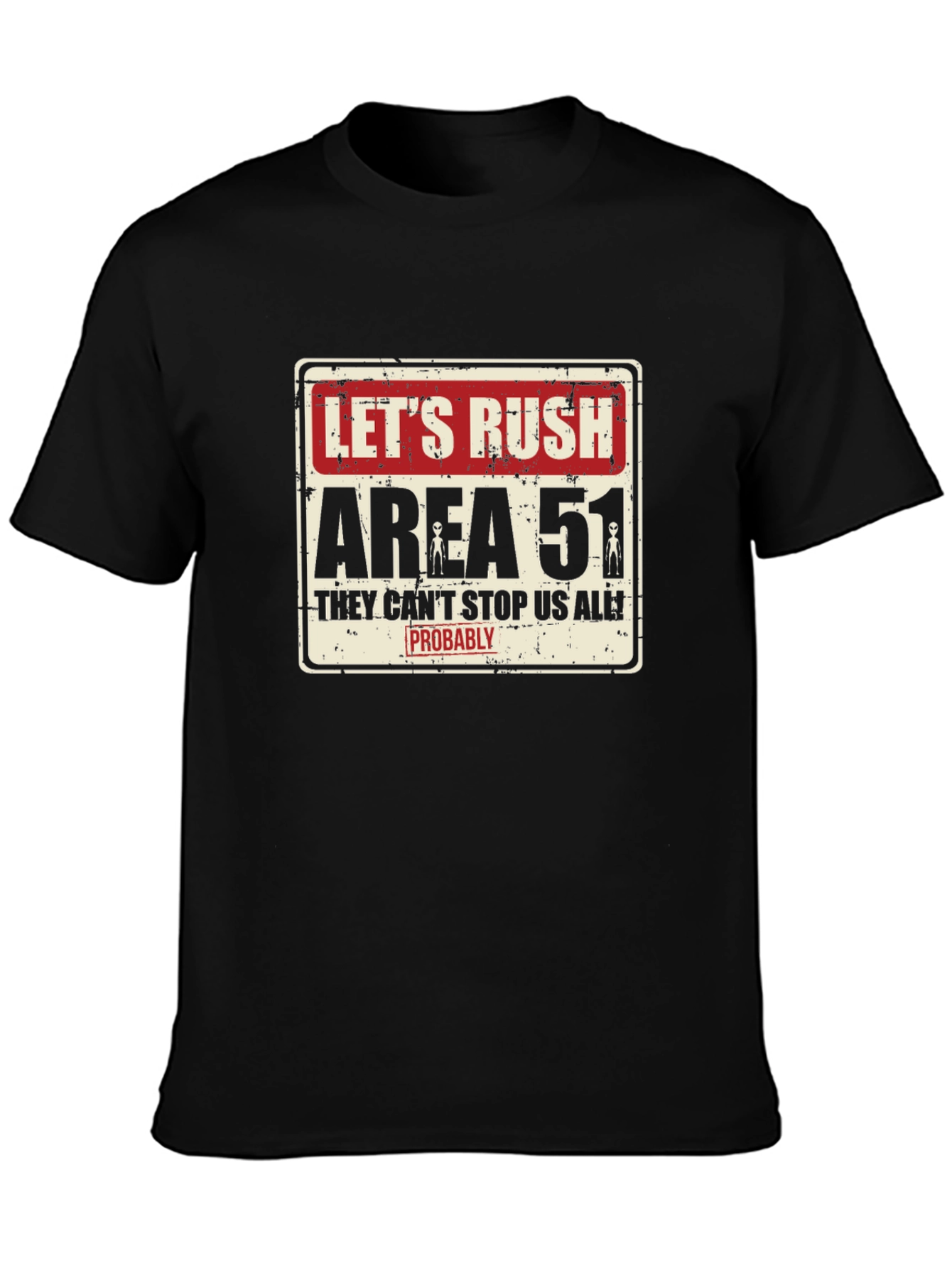 Lets Rush Area 51 Black T-Shirt