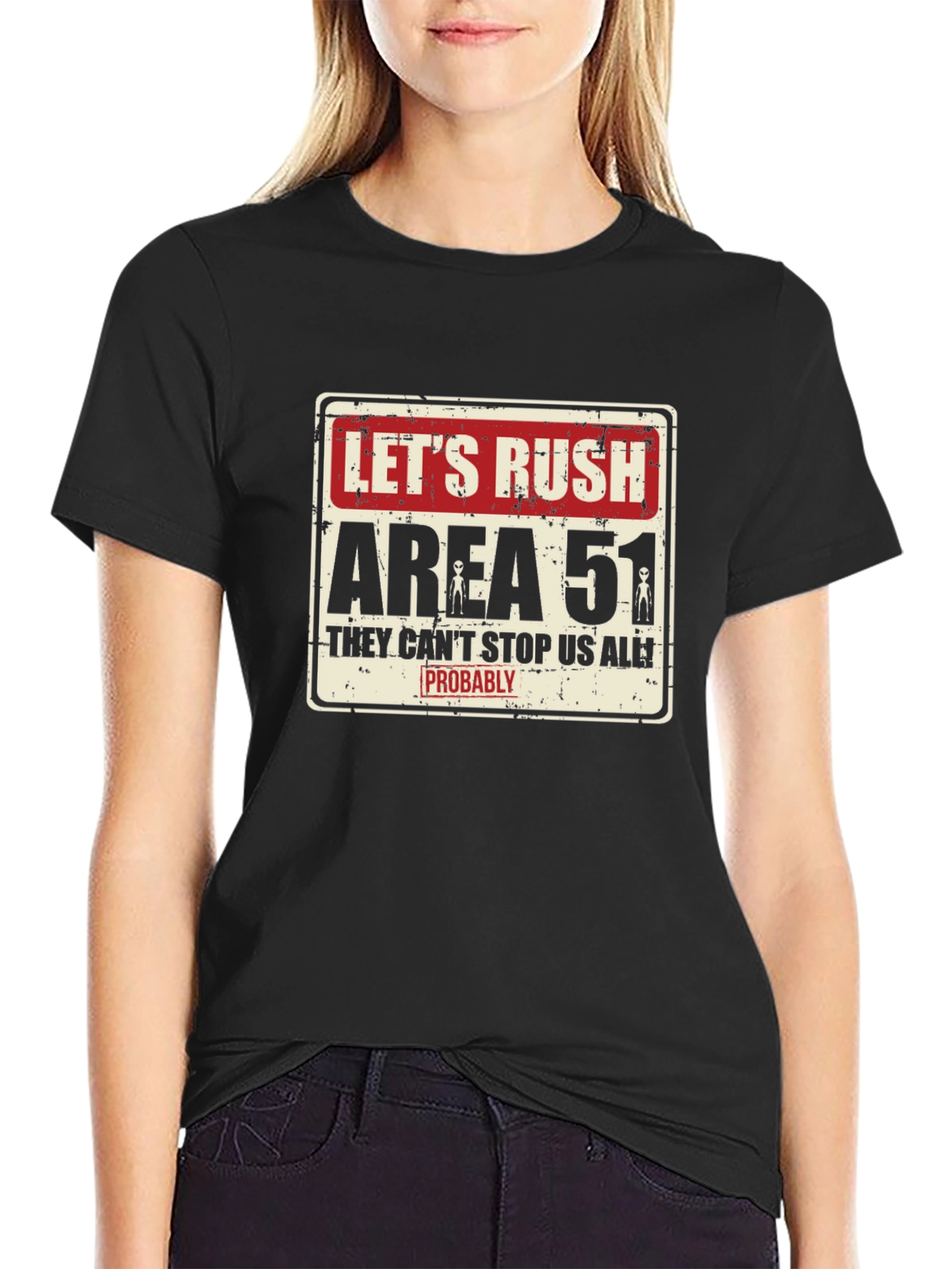 Lets Rush Area 51 Black T-Shirt