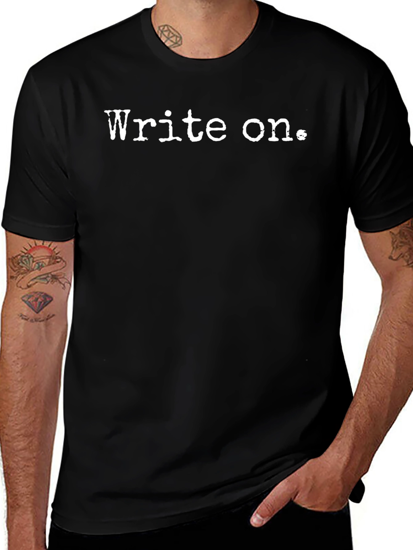 Write On. Black T-Shirt