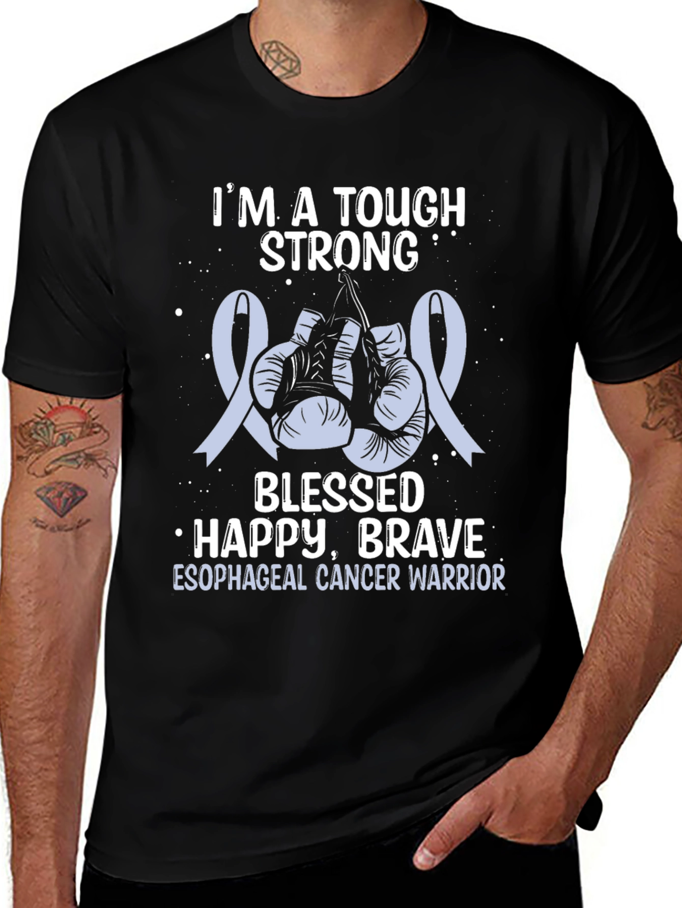 Tough Esophageal Cancer Warrior Support T-Shirt