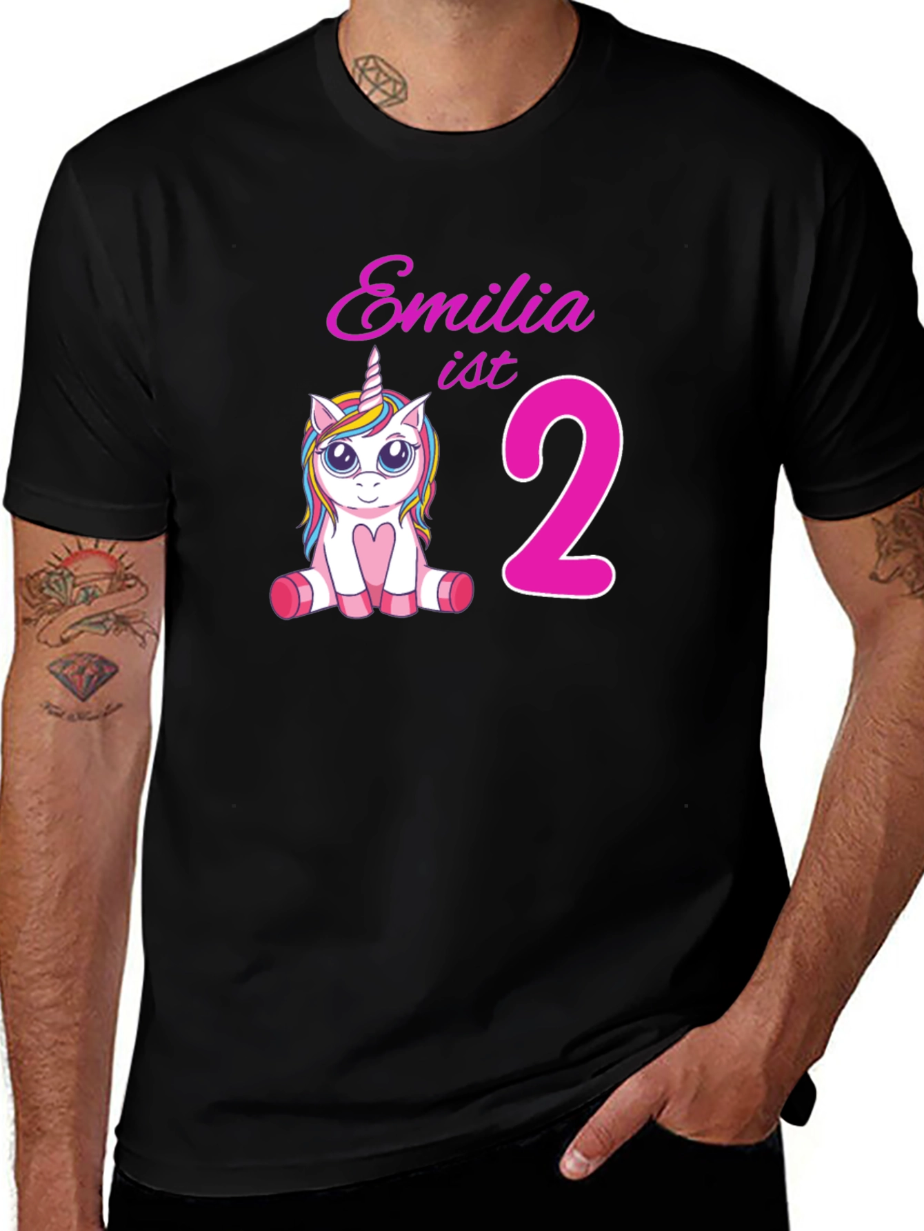 Emilia ist 2 Unicorn Birthday T-Shirt