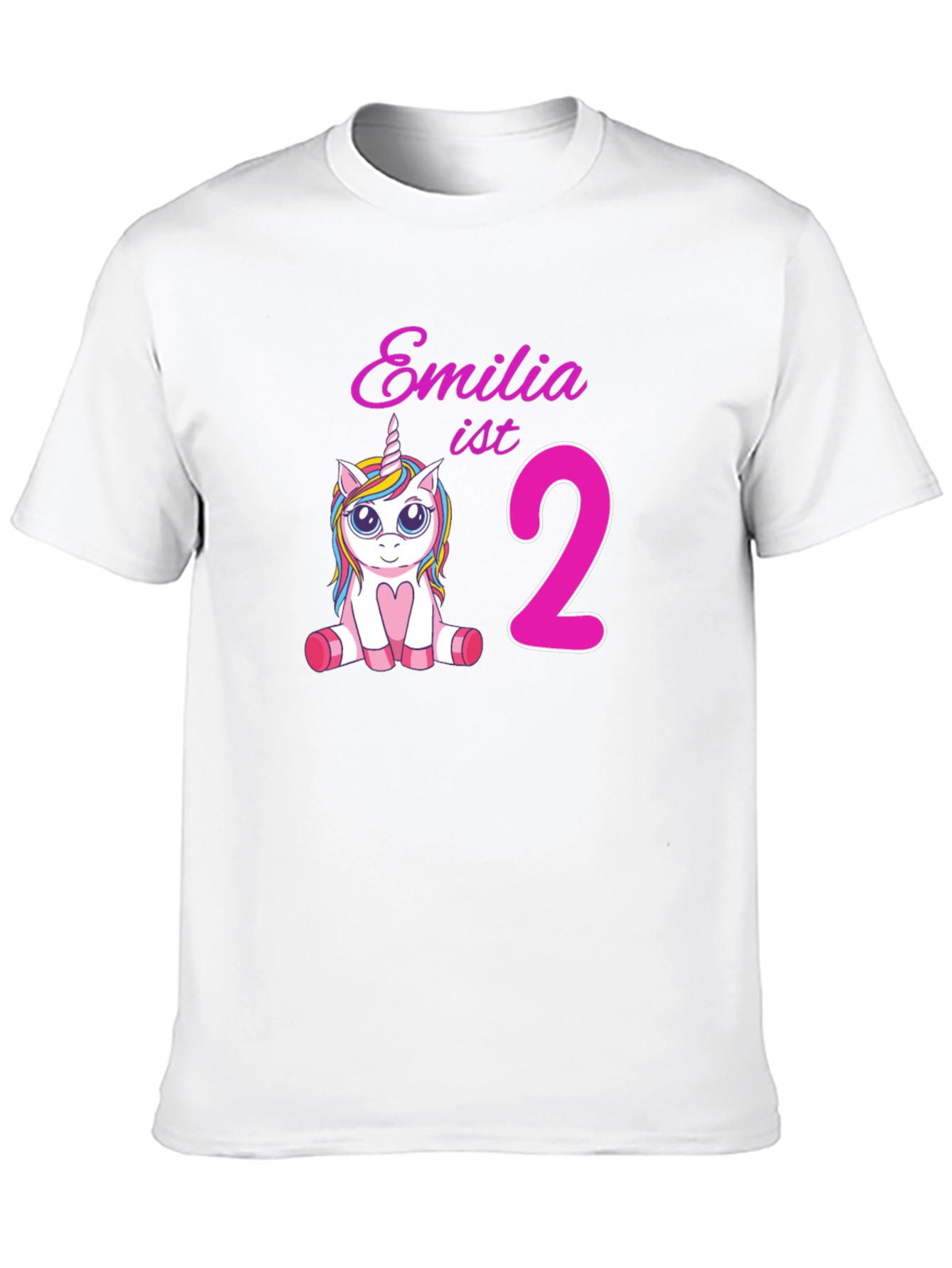 Emilia ist 2 Unicorn Birthday T-Shirt