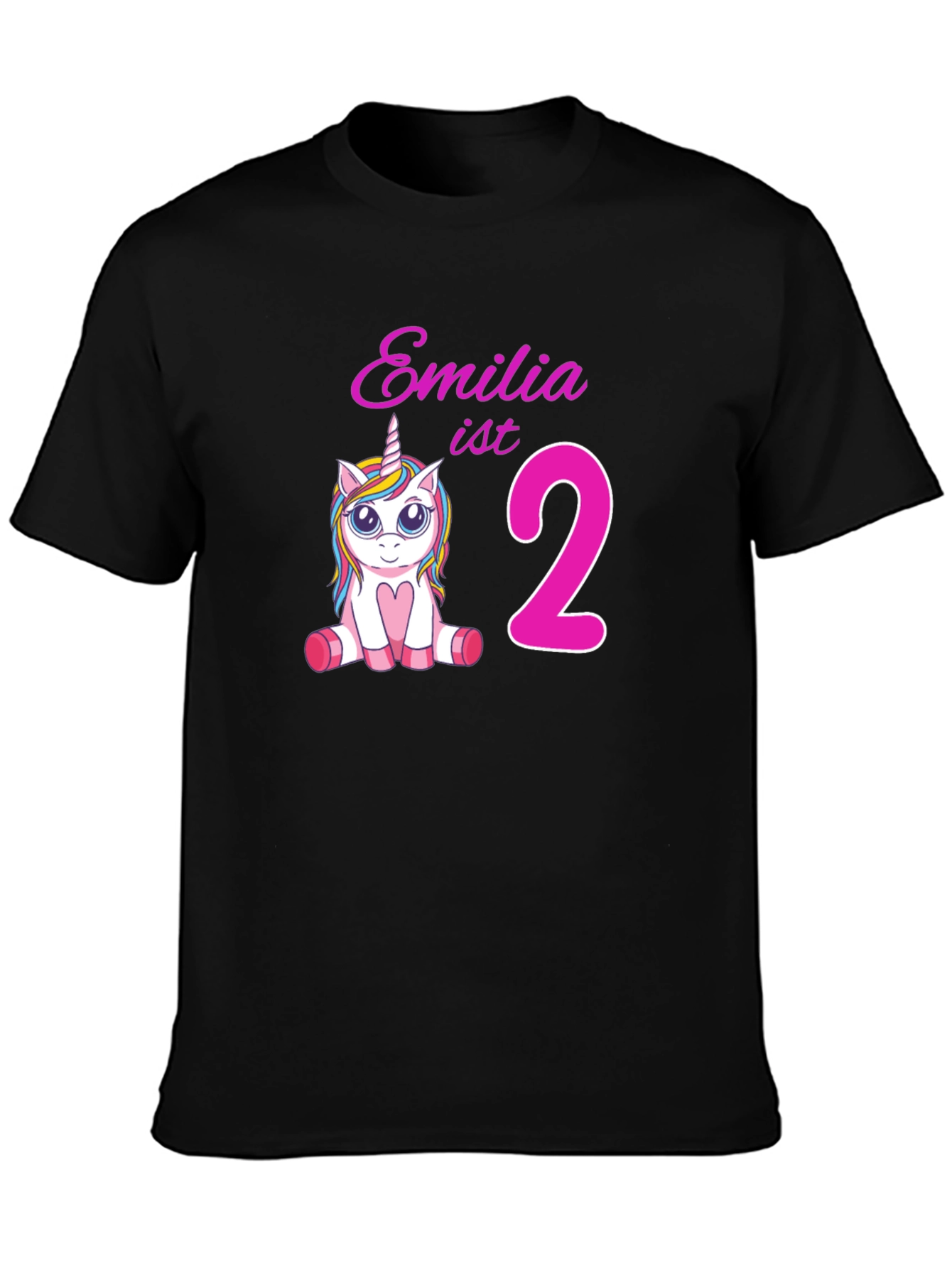 Emilia ist 2 Unicorn Birthday T-Shirt