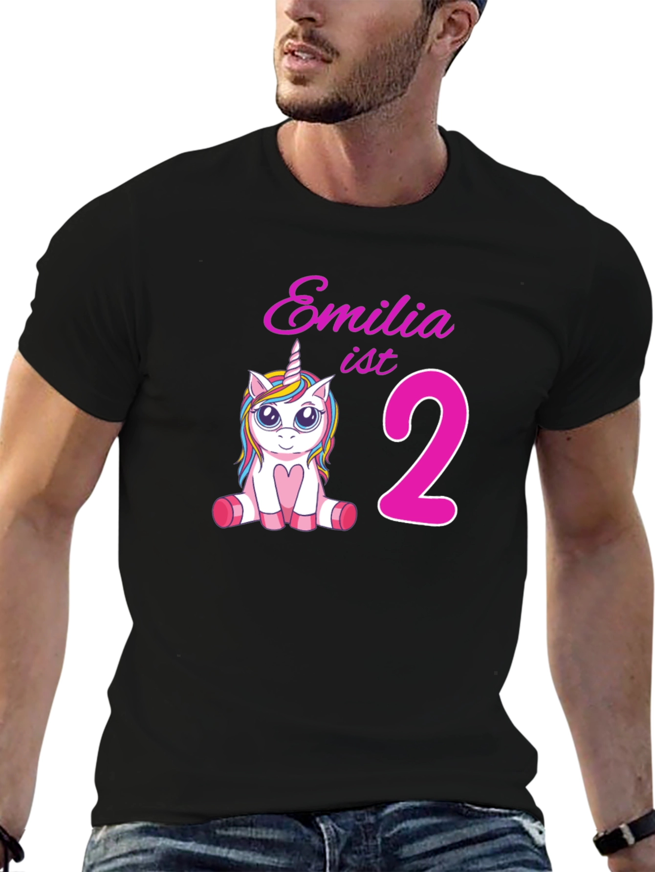 Emilia ist 2 Unicorn Birthday T-Shirt