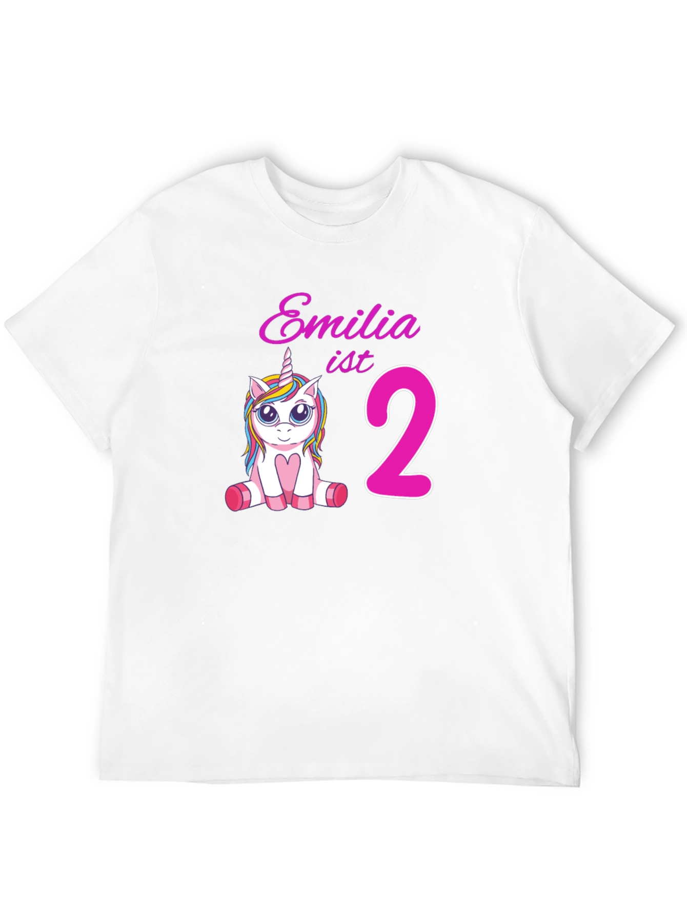 Emilia ist 2 Unicorn Birthday T-Shirt