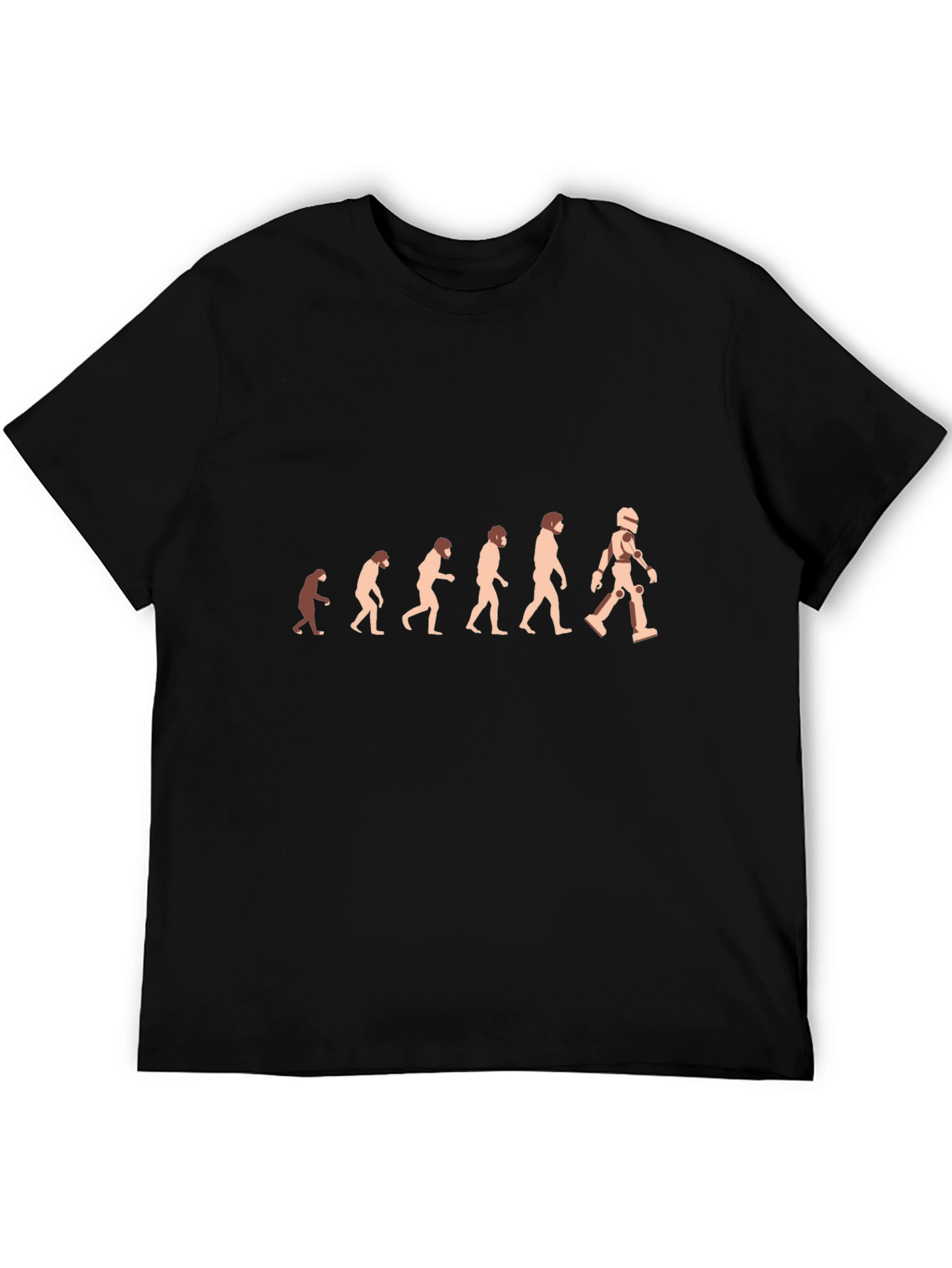 Evolution to Robot Black T-Shirt