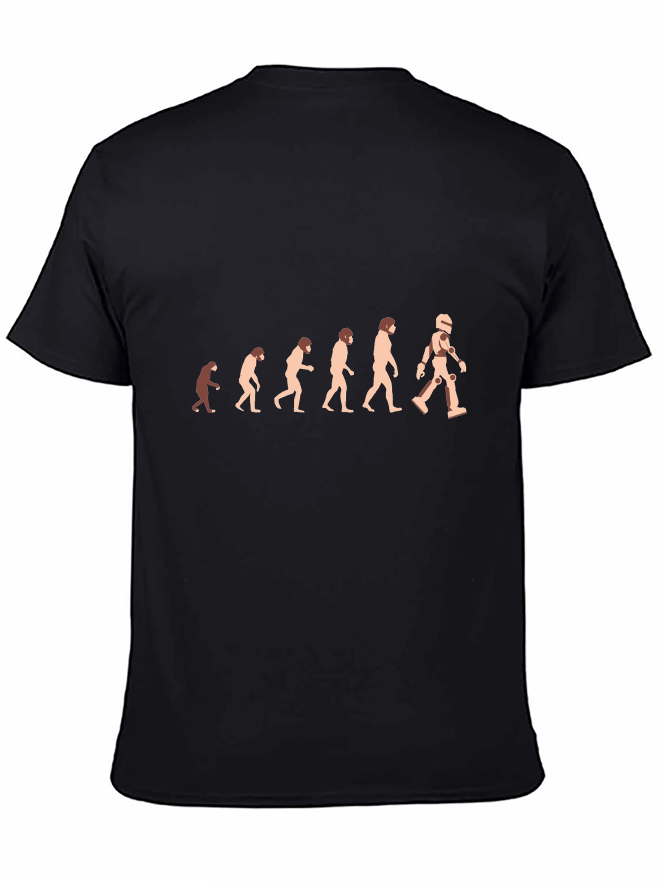 Evolution to Robot Black T-Shirt