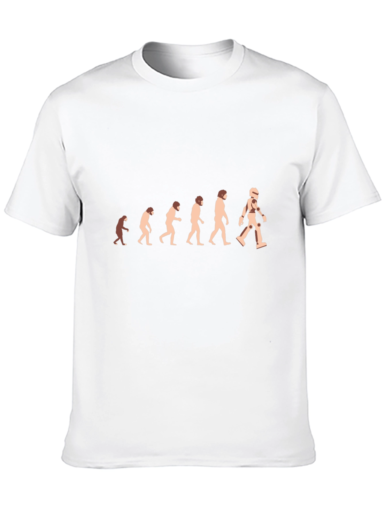 Evolution to Robot Black T-Shirt
