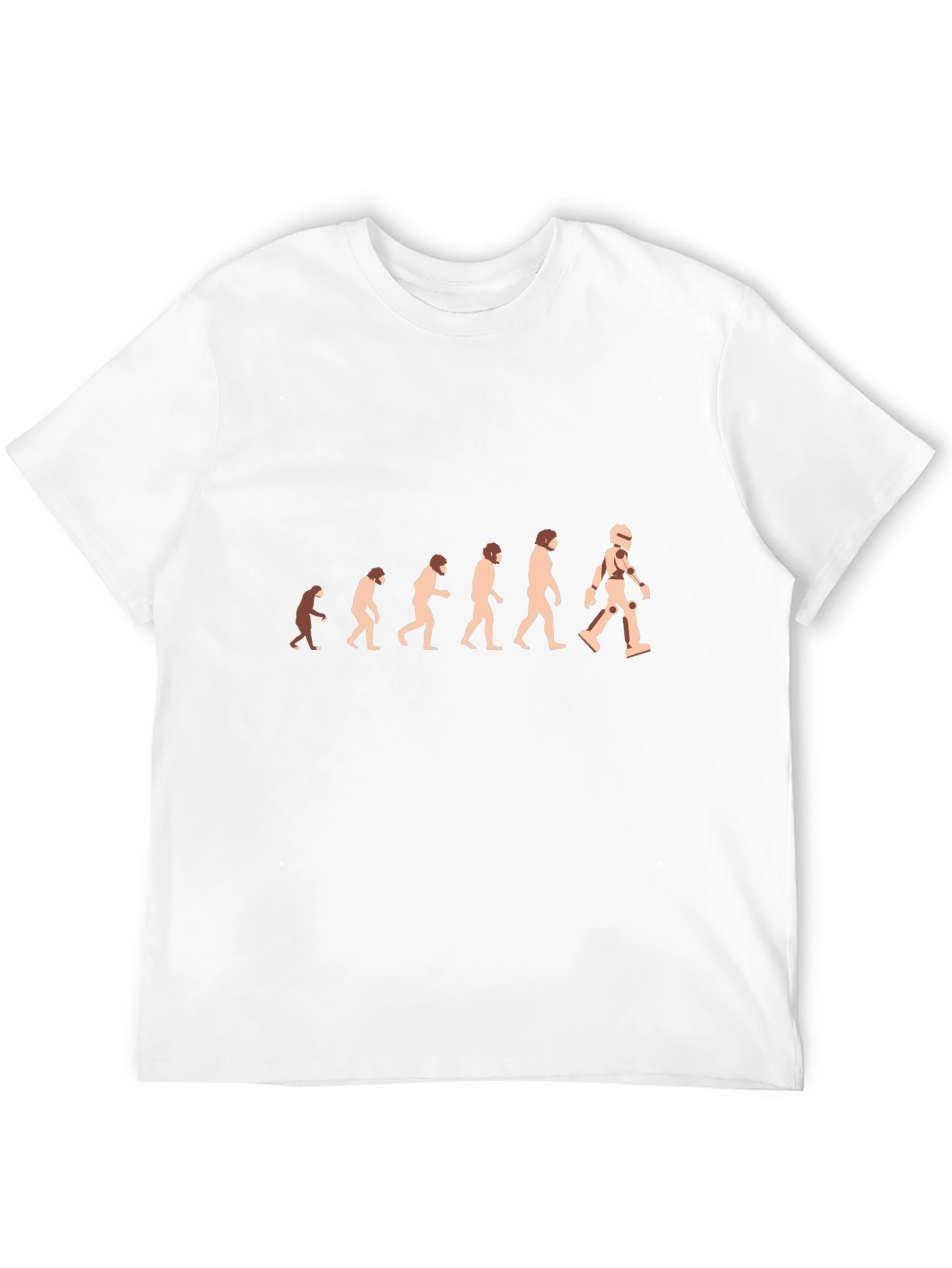 Evolution to Robot Black T-Shirt