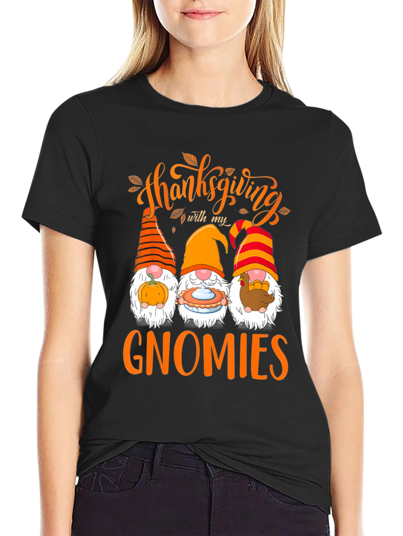 Thanksgiving Gnomies Graphic T-Shirt