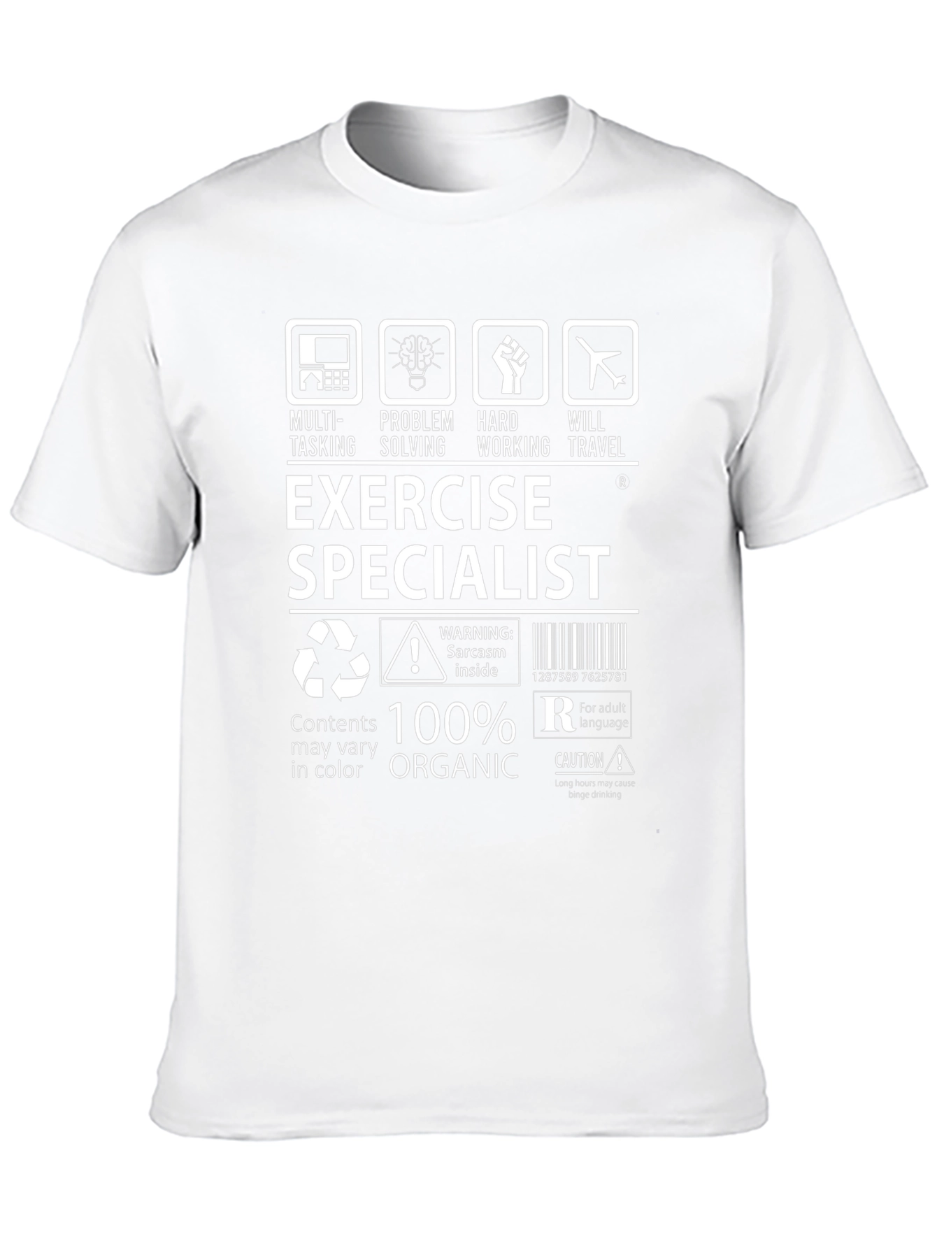 Exercise Specialist 100% Organic Black T-Shirt