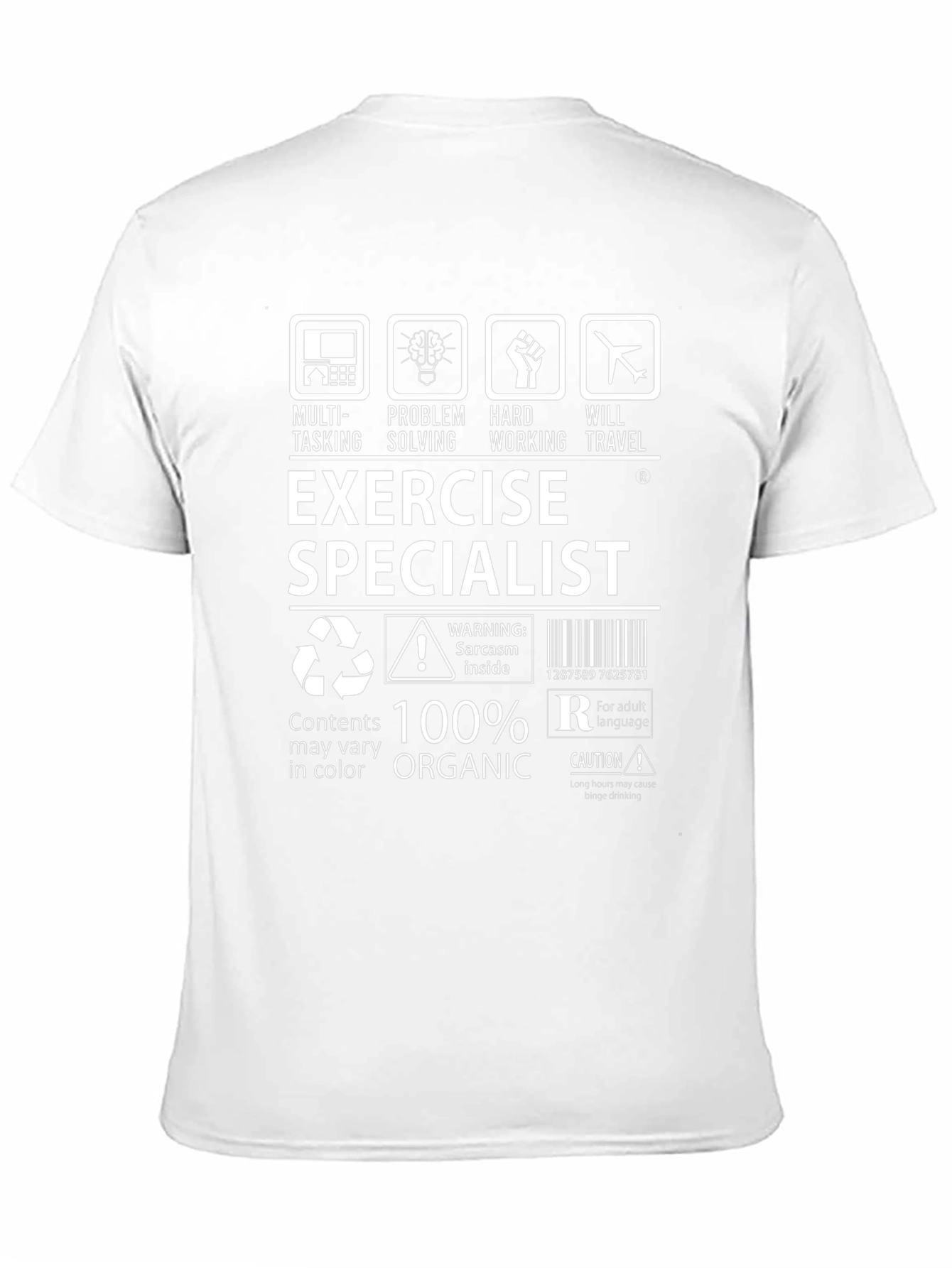 Exercise Specialist 100% Organic Black T-Shirt