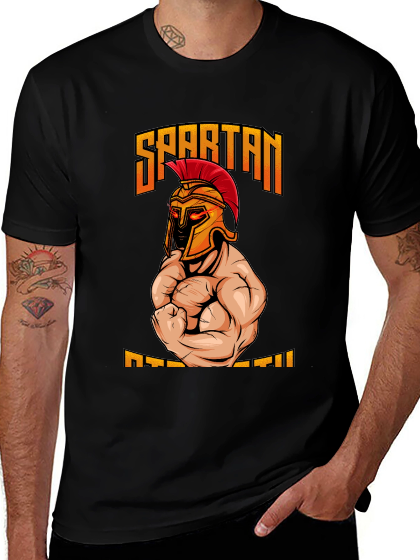 Spartan Strength Graphic T-Shirt - Gym Motivation