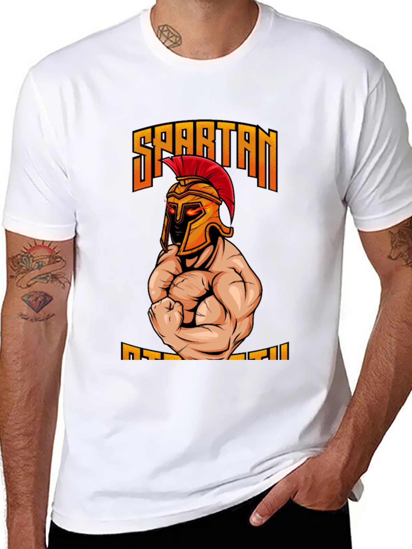 Spartan Strength Graphic T-Shirt - Gym Motivation