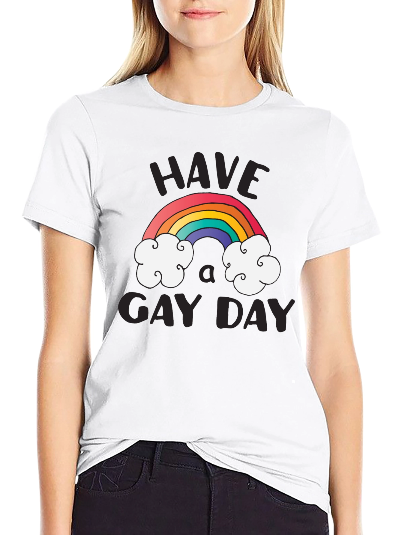 Have A Gay Day T-Shirt Rainbow Design