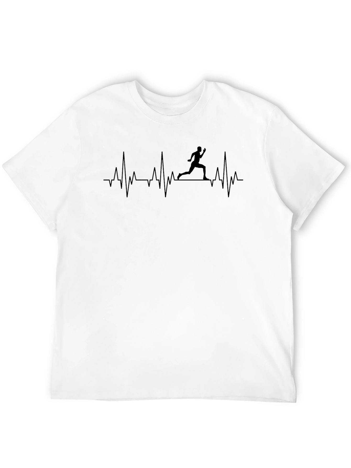 Runner Heartbeat Graphic T-Shirt - Black