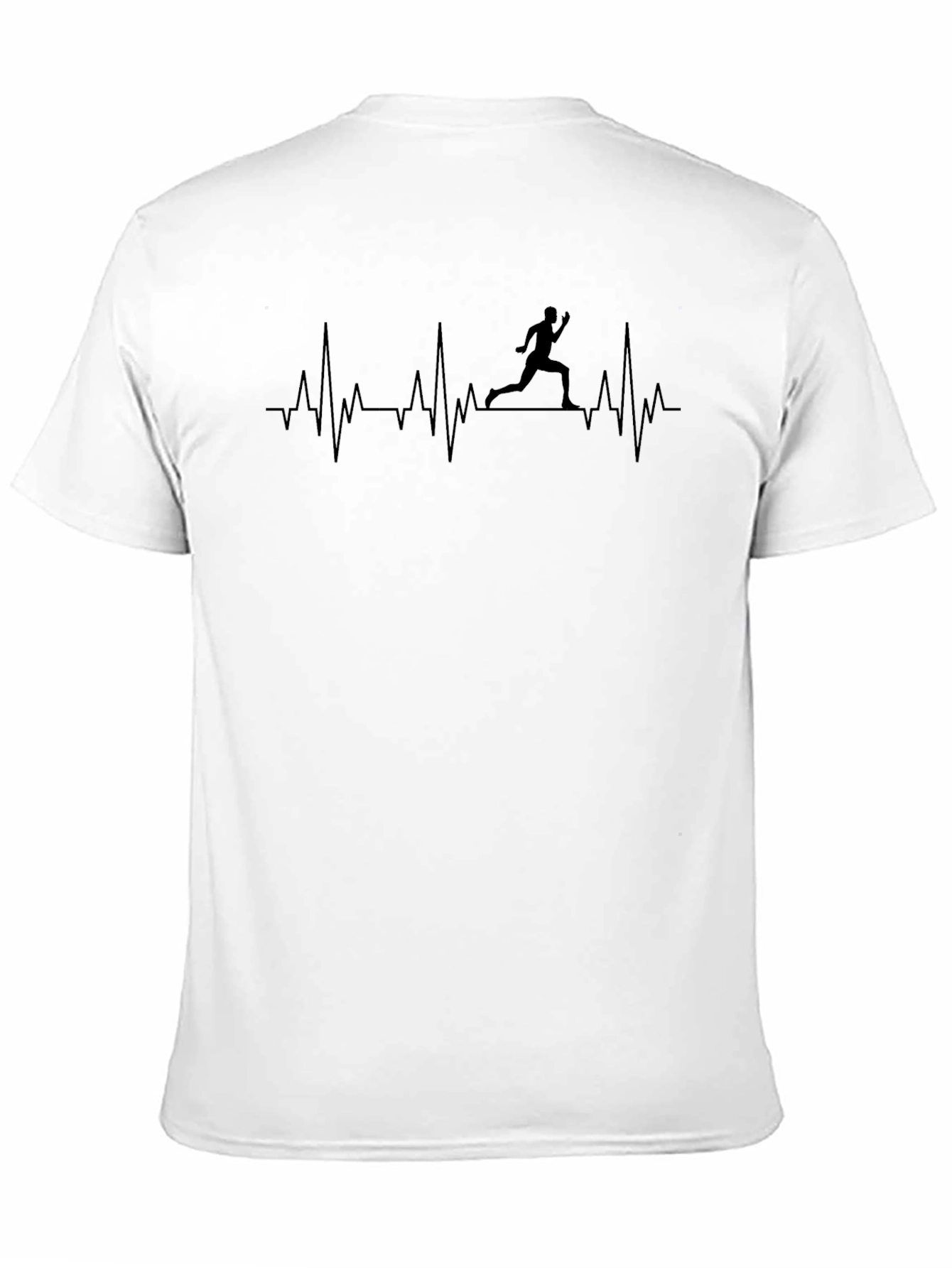 Runner Heartbeat Graphic T-Shirt - Black