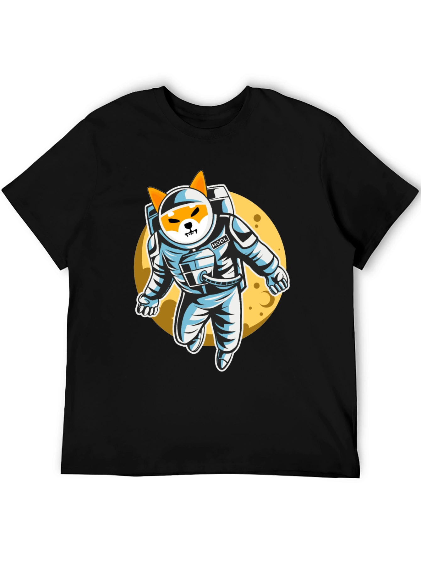 Shiba Inu Astronaut Black T-Shirt