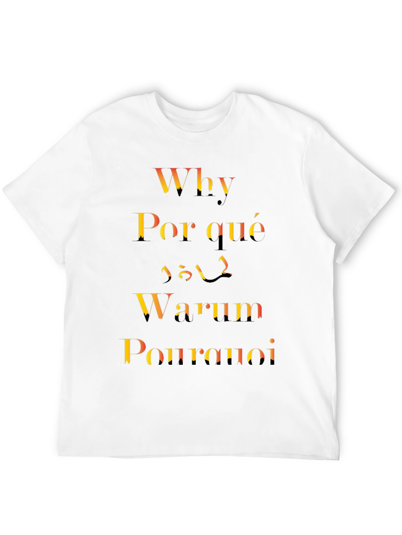 Multilingual Why Graphic Tee - Black